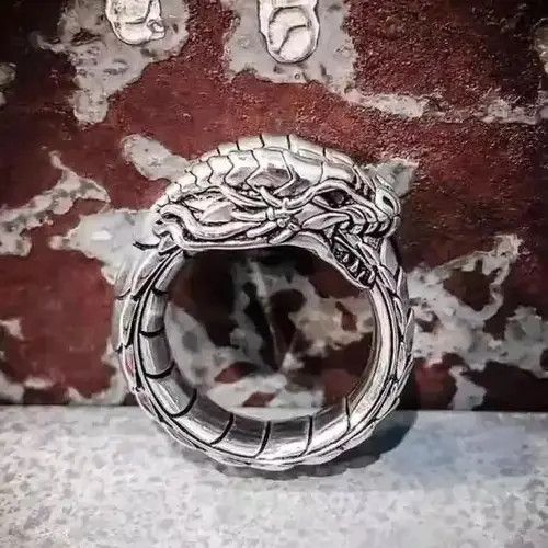 VIBE Vintage Dragon Stainless Steel Ring Size ONE SIZE - 4 Thumbnail
