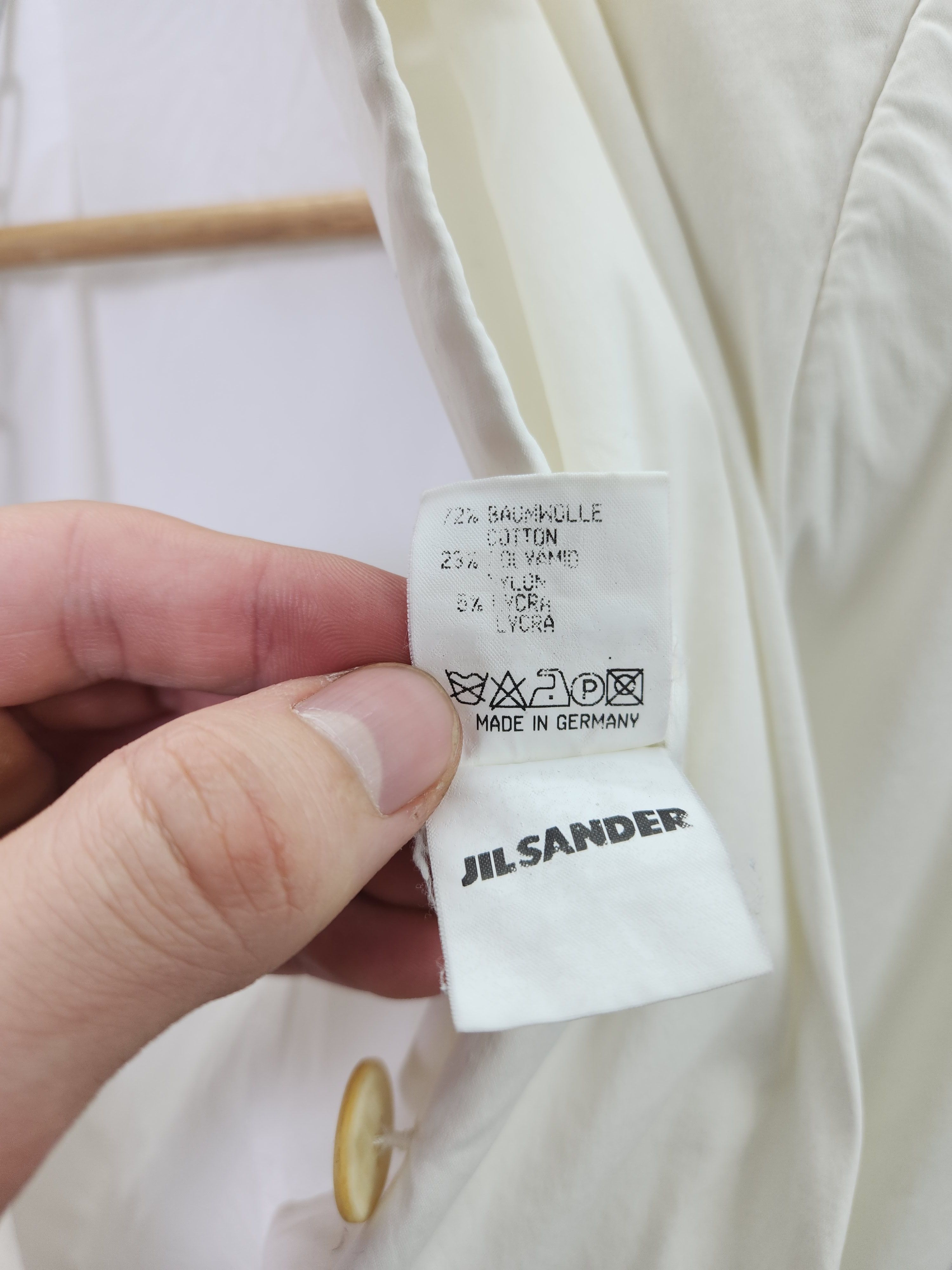 Jil Sander Jil sander white button ups cotton nylon blazer size 34 Size XS / US 0-2 / IT 36-38 - 10 Thumbnail