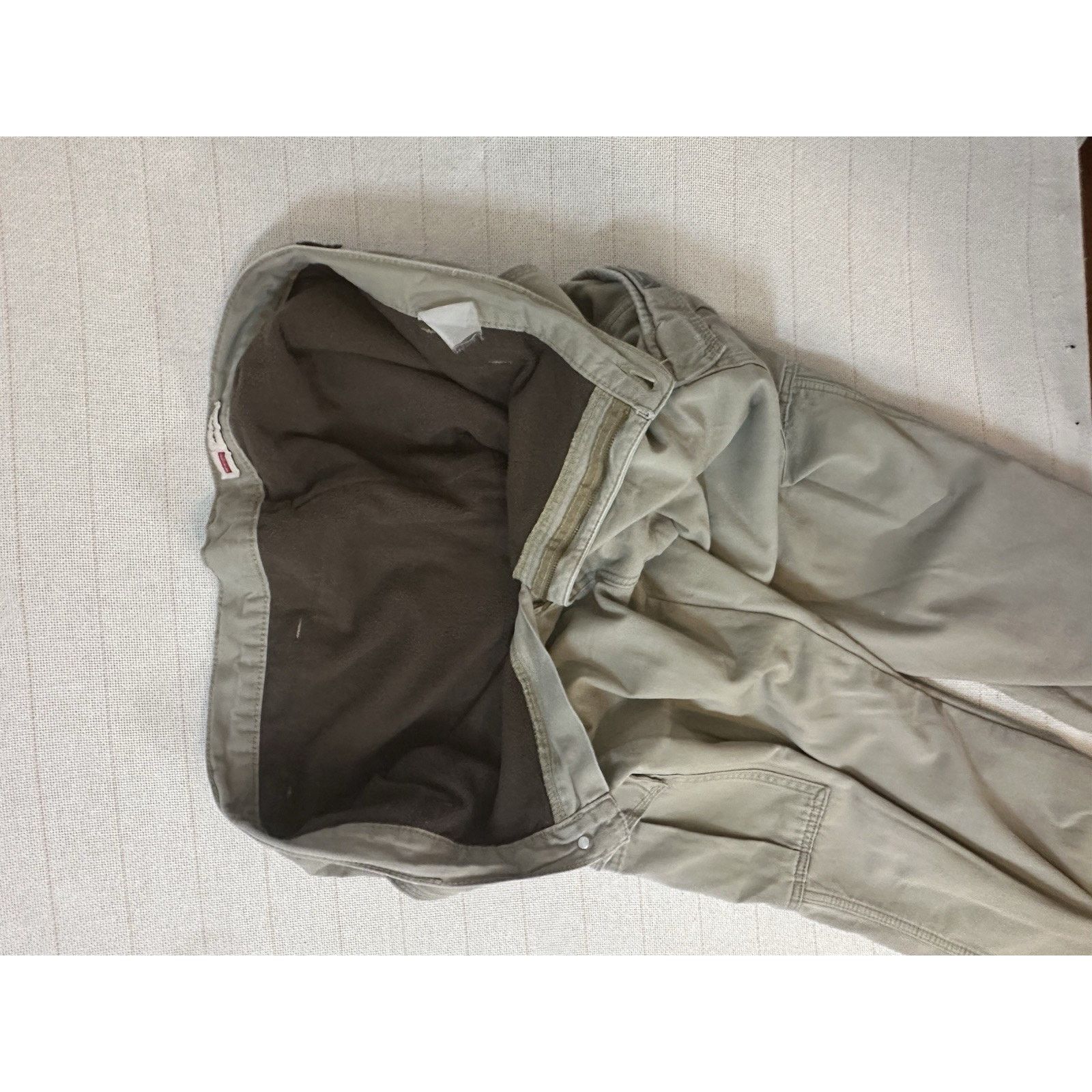 Wrangler Wranglers Men's Thermal Fit Cargo Pants Brown Tech Pockets Size US 39 - 2 Thumbnail