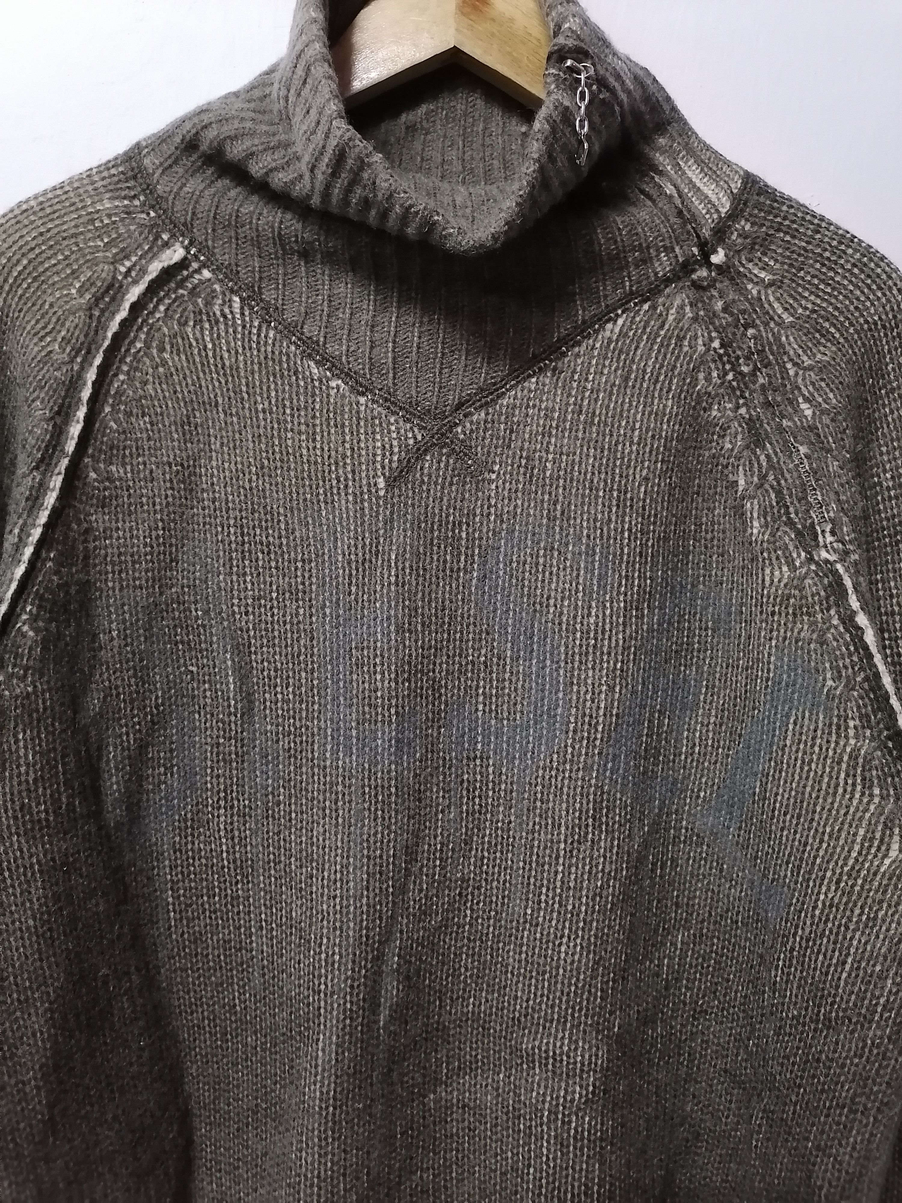 Diesel Diesel Smoke Wool Zipper Turtleneck Size US M / EU 48-50 / 2 - 2 Thumbnail