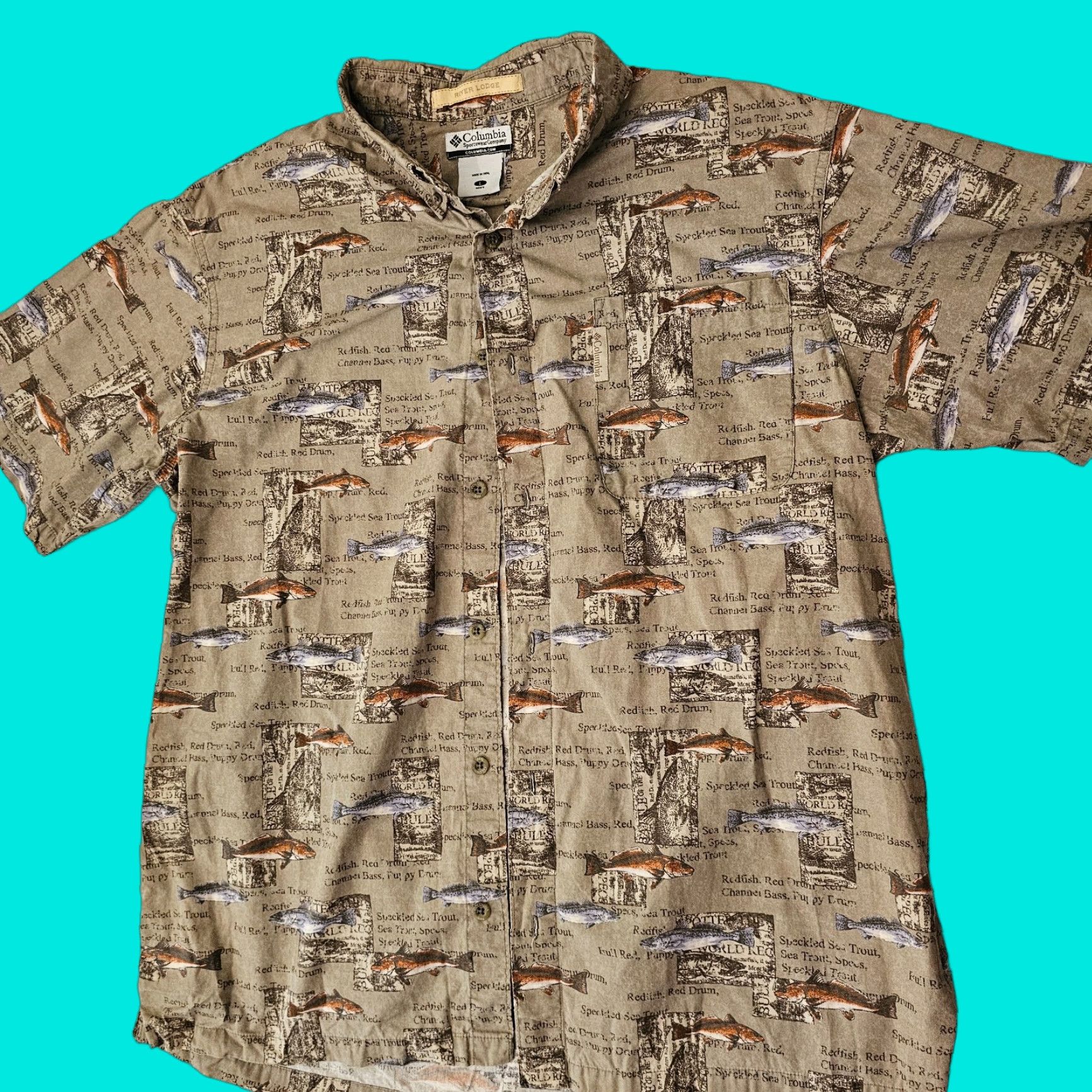 Vintage Columbia River Lodge Men's Shirt L Fisherman Short Sleeve Button-Down Brown Size US L / EU 52-54 / 3 - 1 Thumbnail