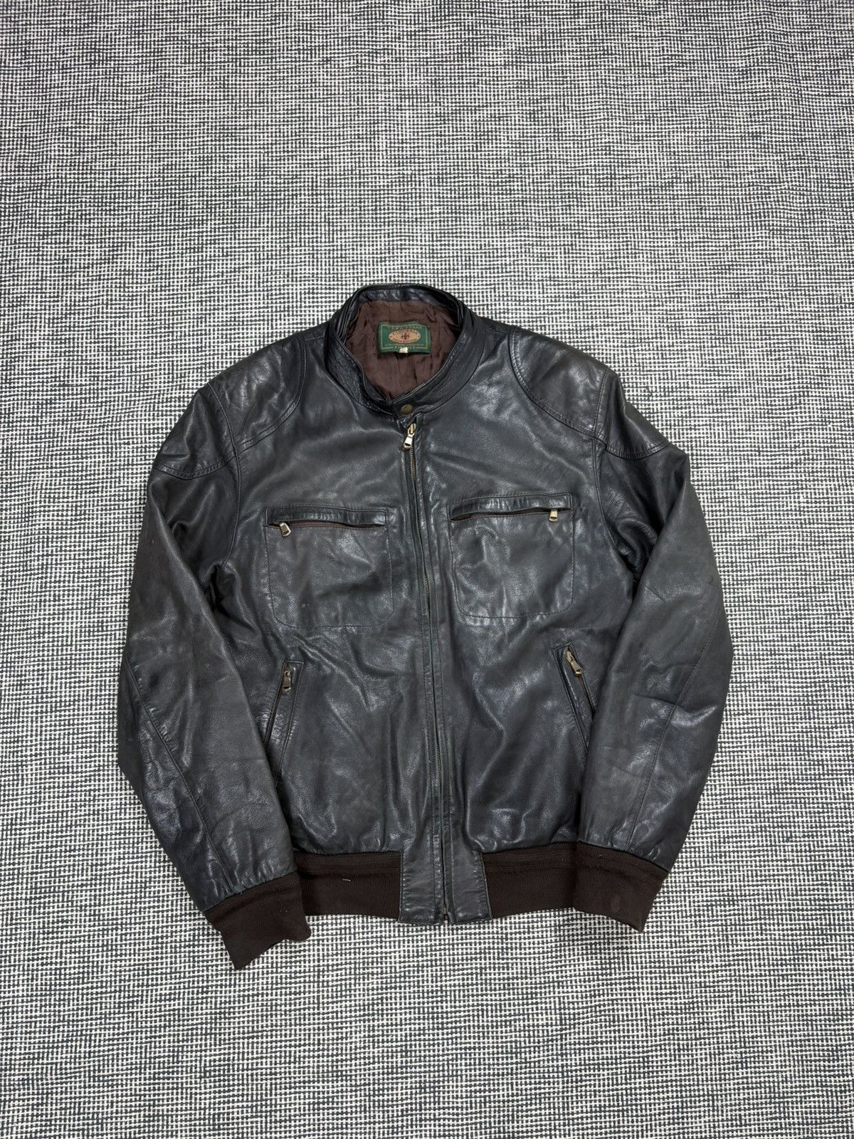 Genuine Leather 90s real leather vintage bomber 4 pocket jacket avant garde Size US M / EU 48-50 / 2 - 3 Thumbnail