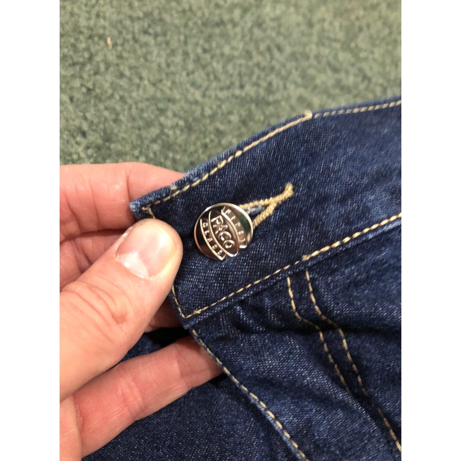 Vintage VINTAGE Paco Jeans Dark Blue Denim Baggy Jean Shorts 90s Hip Hop Street Wear Size 44 Men Size US 44 / EU 60 - 7 Thumbnail