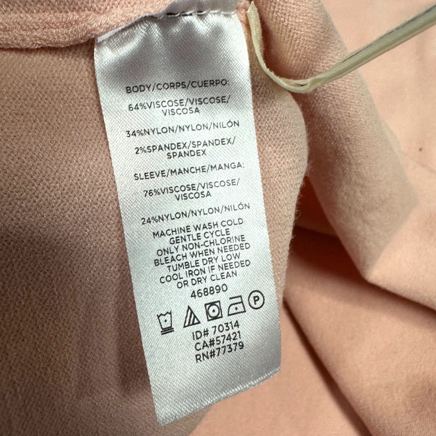 Ann Taylor Ann Taylor Blouse Shinny Knit Pink Bell Sleeve Crew Neck Sz L Womens Size L / US 10 / IT 46 - 6 Thumbnail