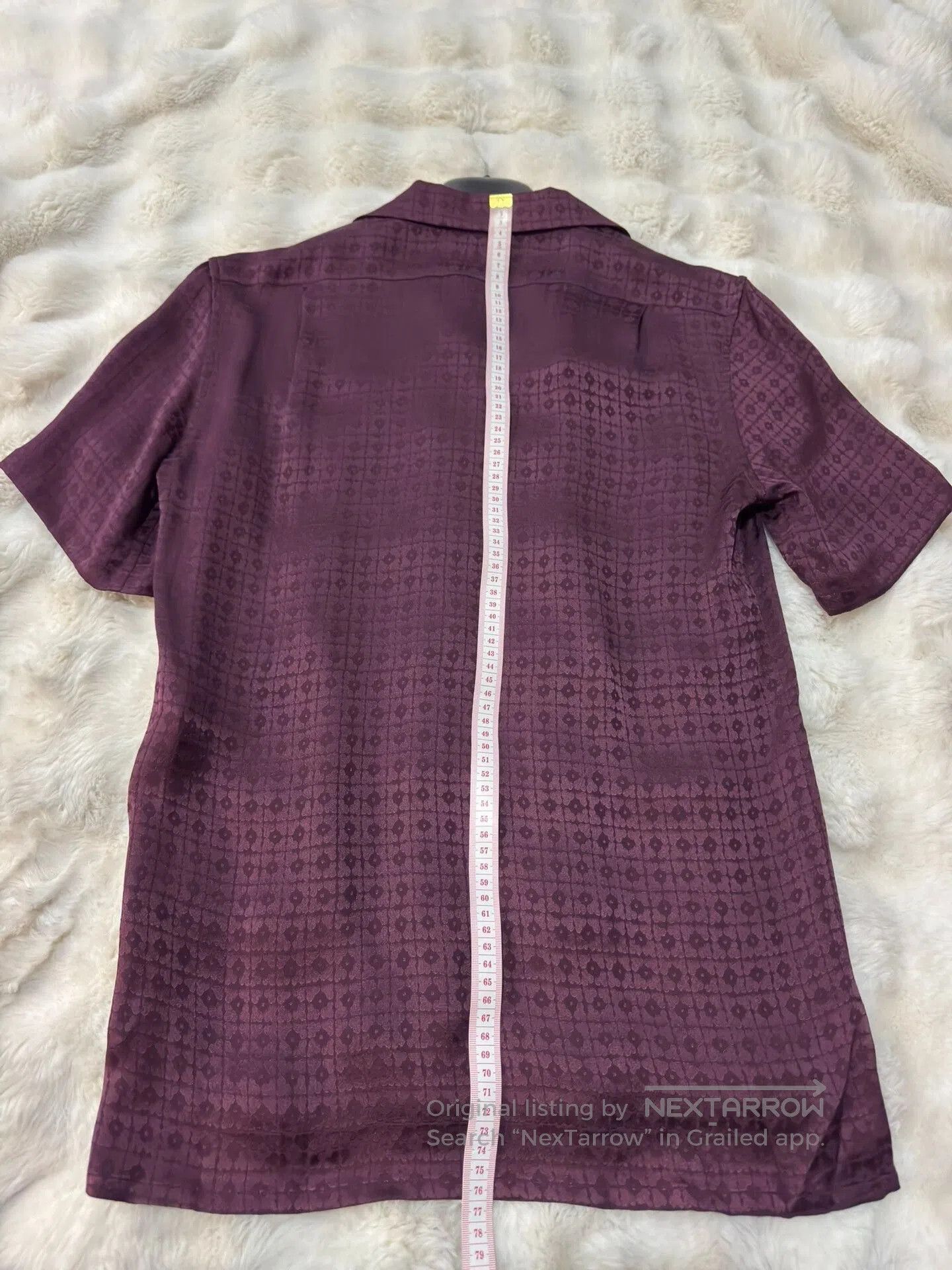 Saint Laurent Paris Saint Laurent Embossed Silk Shirt. Size XS / US 0-2 / IT 36-38 - 7 Thumbnail