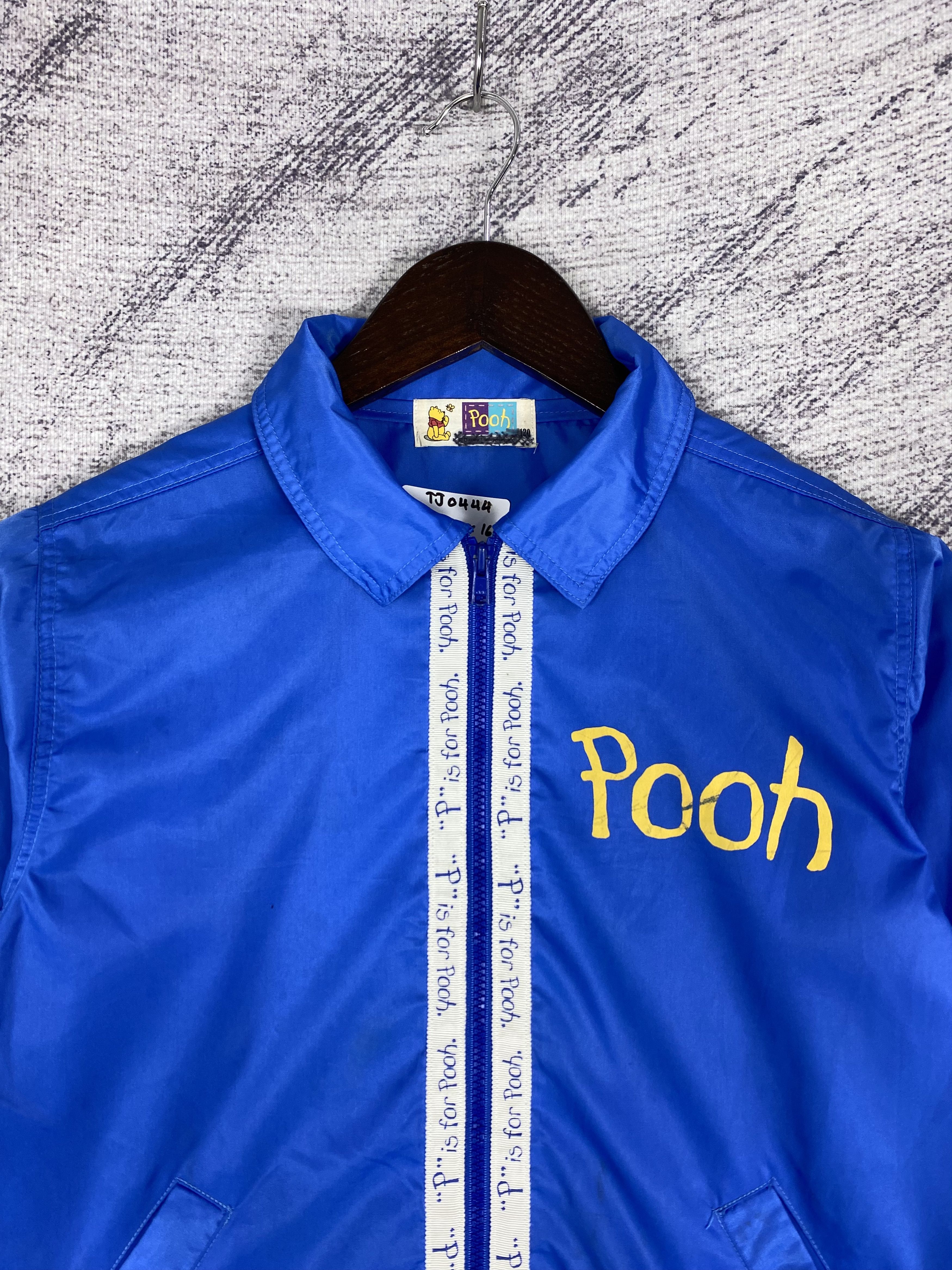 Anime 90s Vintage Winnie The Pooh Disney Embroidered Blue Stripe Size US XS / EU 42 / 0 - 2 Thumbnail