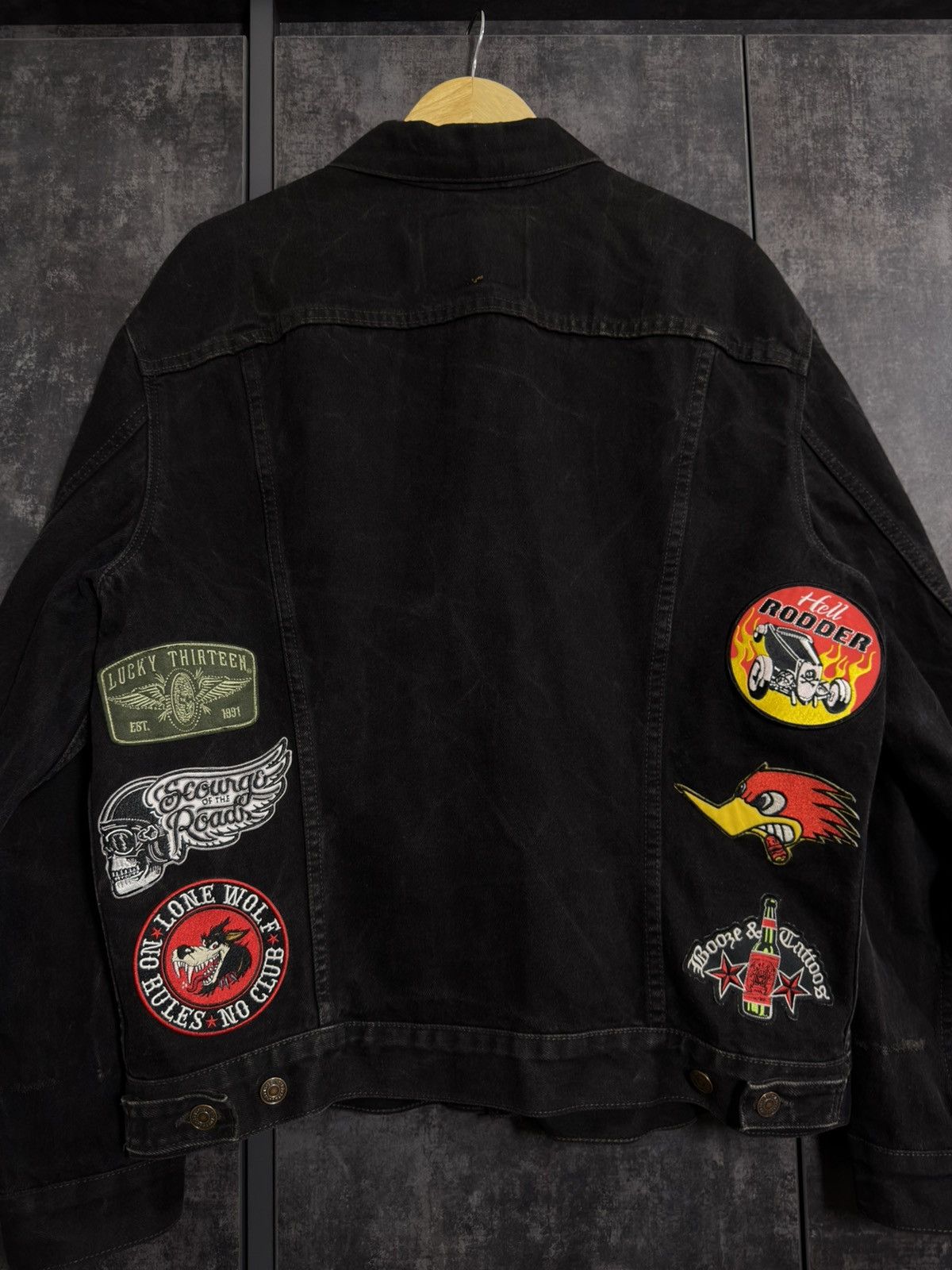 Levi's Vinatge 80s Levis Patched Washed Denim Jacket Acne Hedi Raf Size US L / EU 52-54 / 3 - 11 Thumbnail