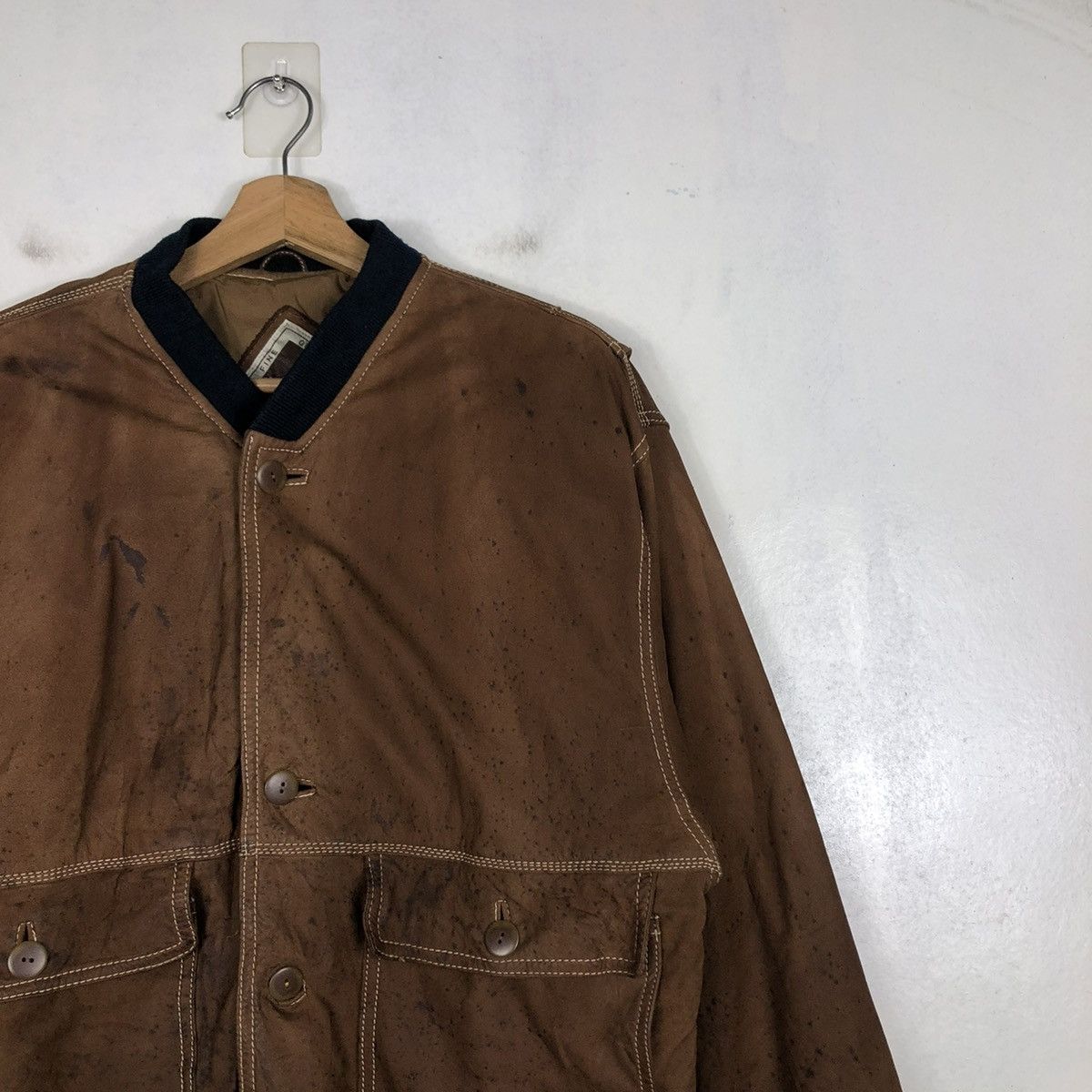 Japanese Brand 📌VINTAGE BIKER LEATHER JACKET HARRISON ISSEY MIYAKE Size US M / EU 48-50 / 2 - 8 Thumbnail