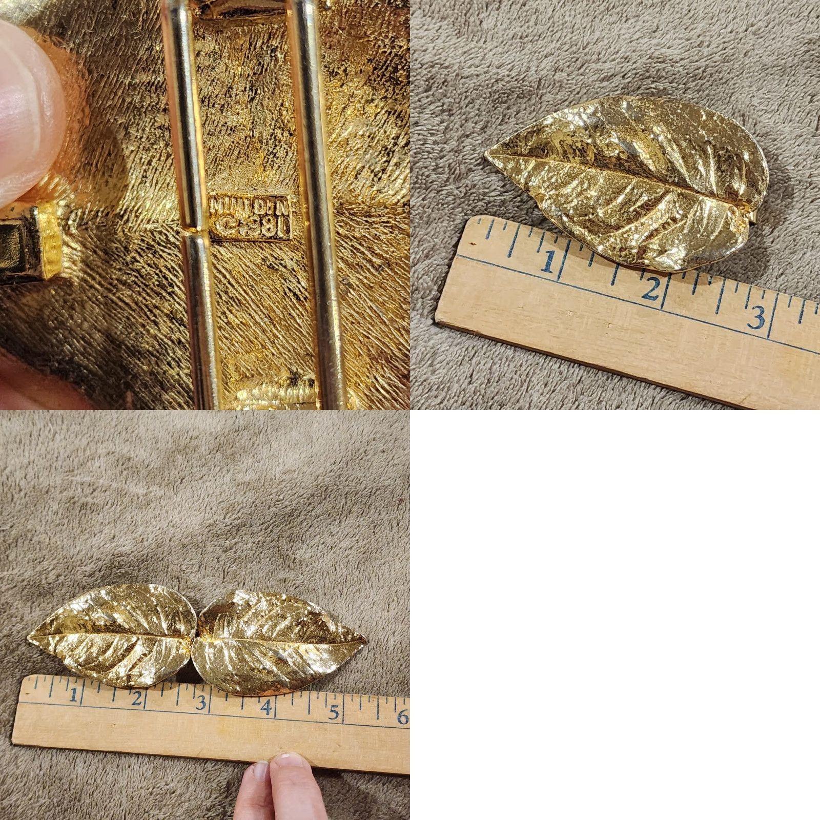Vintage VINTAGE Mimi di N Leaf Cluster Belt Buckle Interlocking Gold Women 1970s Belt Buckle Gold Leaf Cluster Interlocking Mimi di N Womens Vintage 1970s Size ONE SIZE - 8 Thumbnail