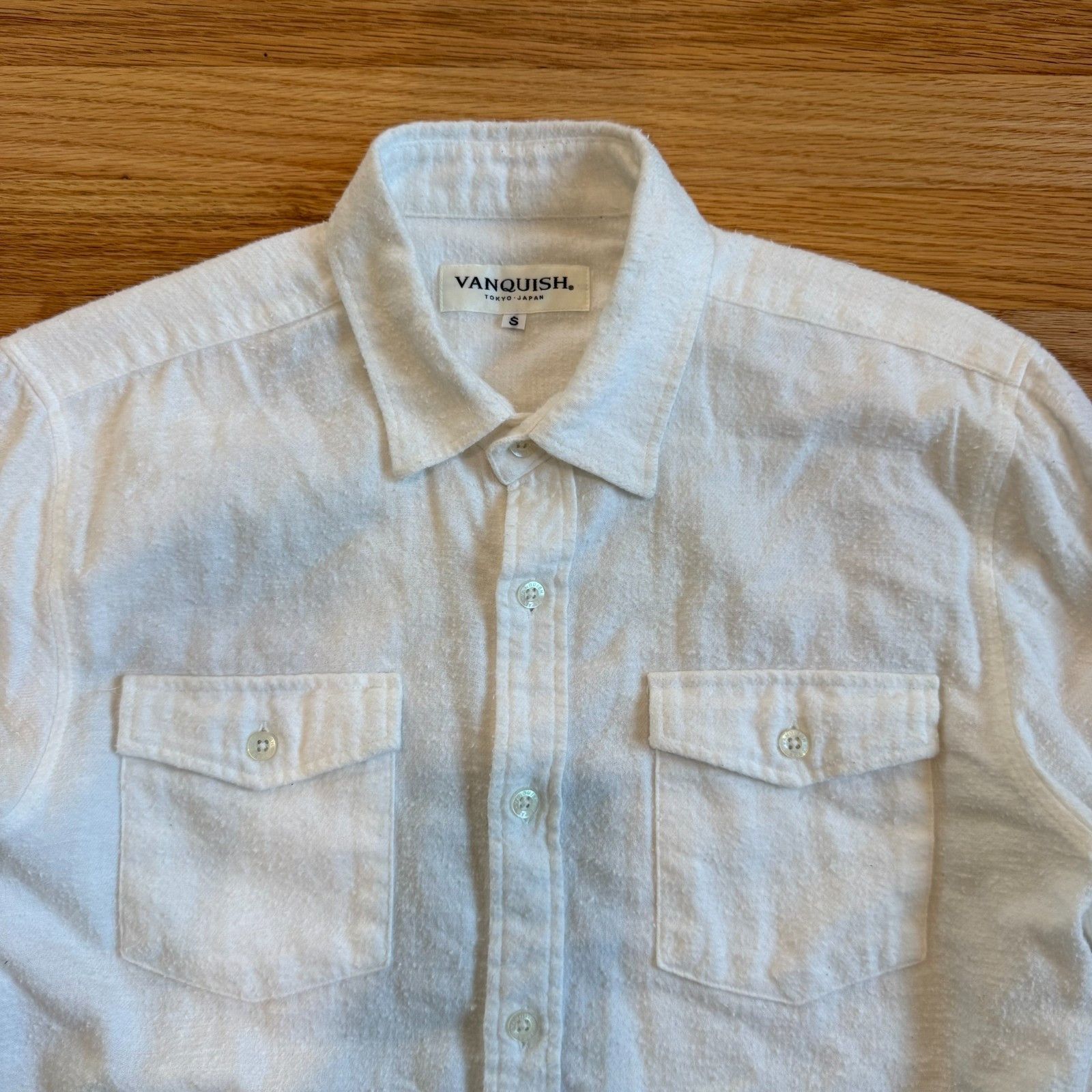 Fragment Design × Vanquish Vanquish Japan White Cotton Slub Button Up Shirt Size US S / EU 44-46 / 1 - 5 Thumbnail