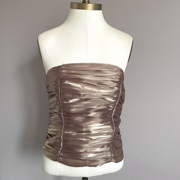 Joseph Ribkoff Vintage Joseph Ribkoff Ruched Crop Sleeveless Bustier Top Size XL / US 12-14 / IT 48-50 - 2 Thumbnail