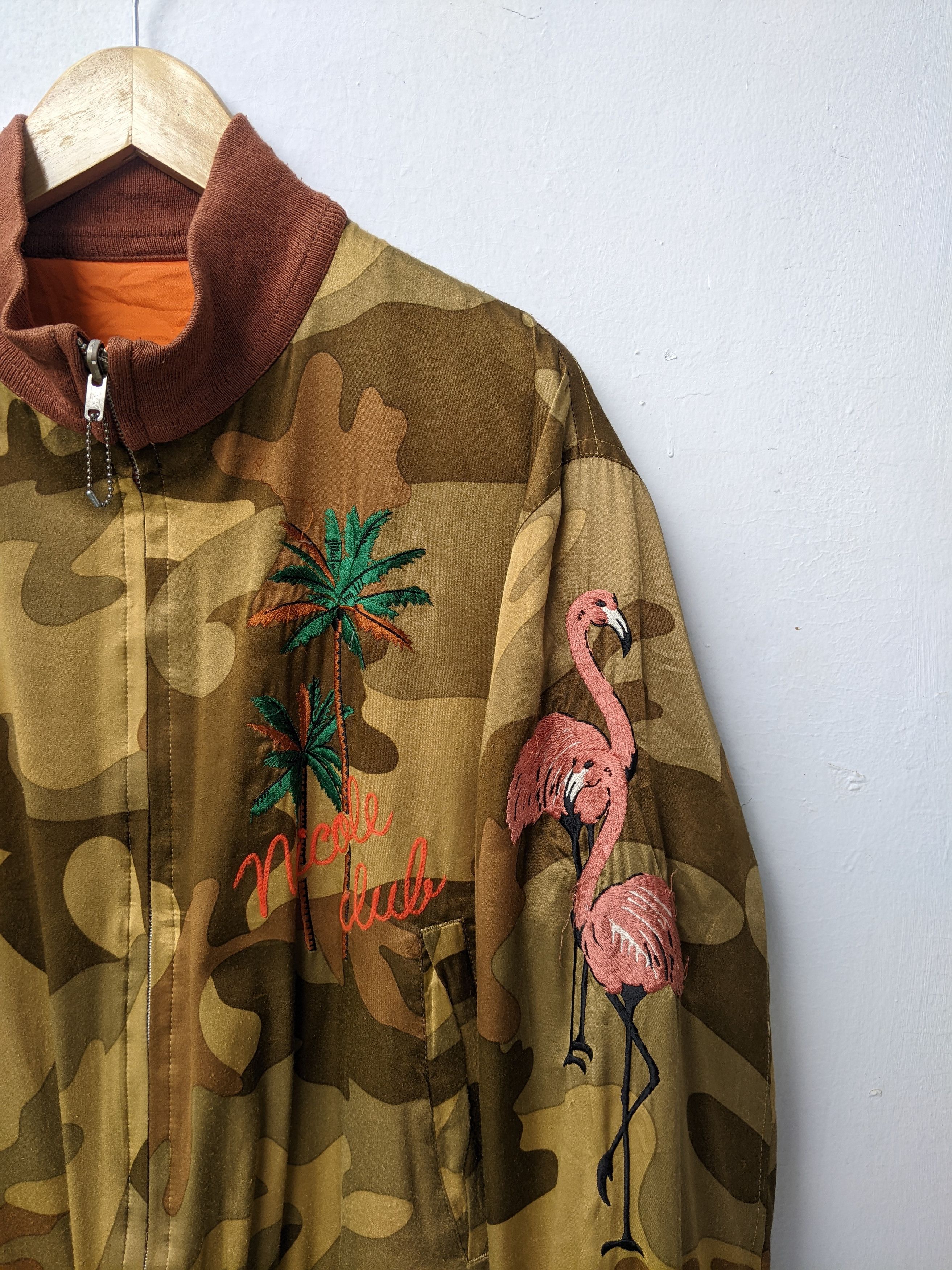 Japanese Brand × Nicole Club Vintage 90s Sukajan Nicole Club Reversible Miami Florida 92 Size US L / EU 52-54 / 3 - 6 Thumbnail