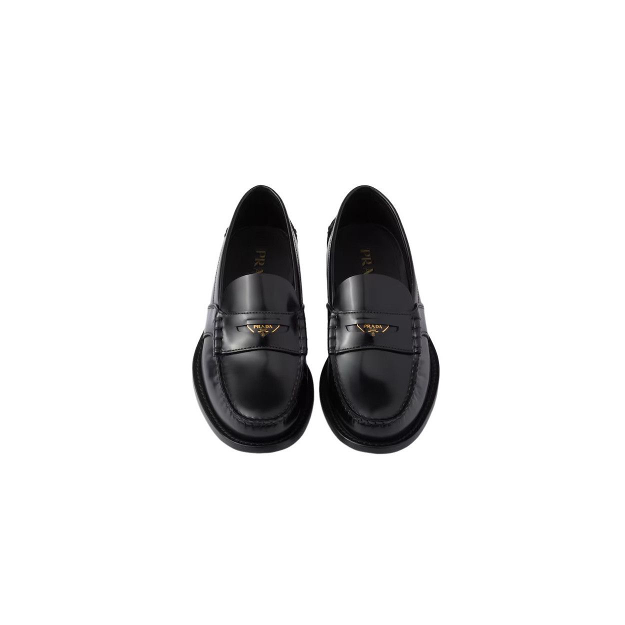 Prada PRADA $1250 Black Brushed Leather Loafers New And Authentic Size US 8 / IT 38 - 3 Thumbnail