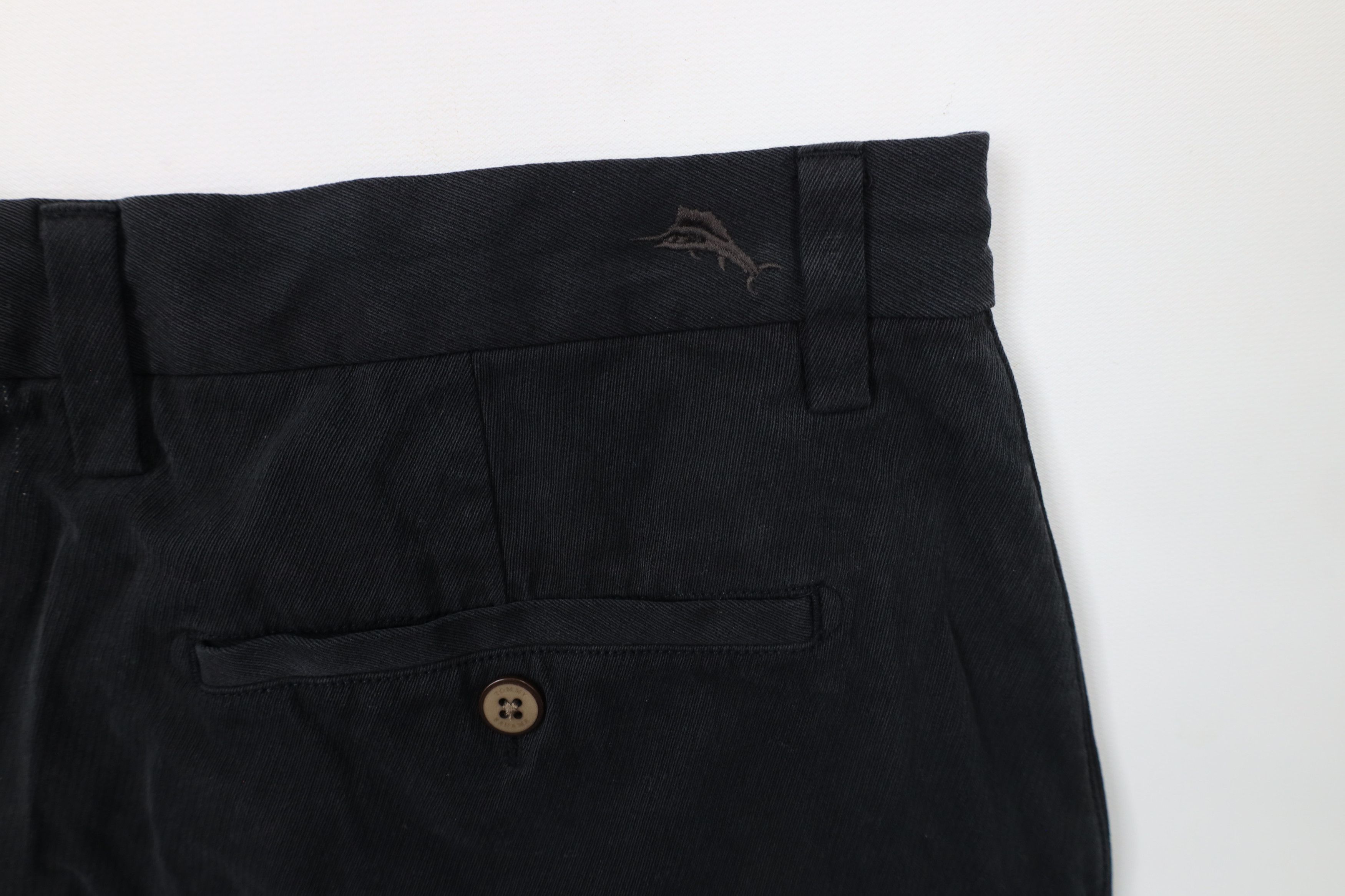Tommy Bahama × Vintage Vintage Y2K Tommy Bahama Blend Wide Leg Chino Pants Black Size US 33 - 12 Thumbnail