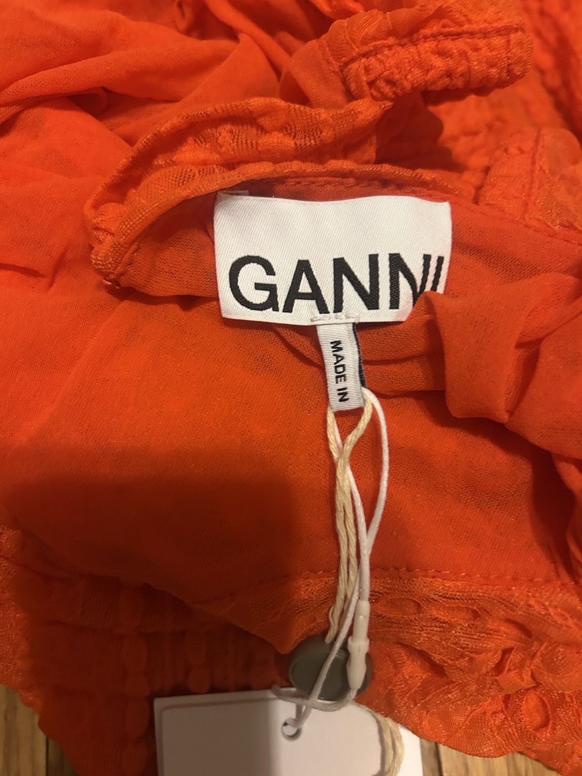 Ganni GANNI Ruched stretch-cloqué halterneck midi dress EU 38 Size M / US 6-8 / IT 42-44 - 6 Thumbnail
