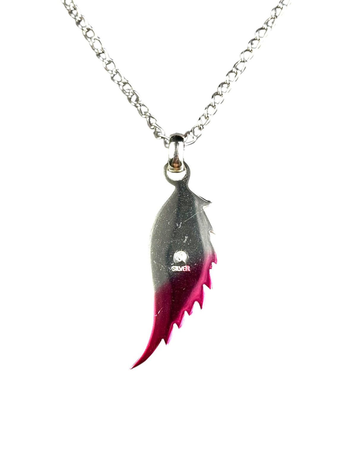 Vintage 2000s JAPNESE MADE SILVER GRADIENT WING PENDANT NECKLACE Size ONE SIZE - 5 Thumbnail