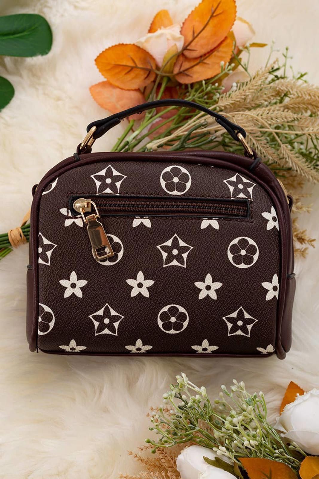 Other BROWN/MAROON STAR PRINTED INSPIRED SATCHEL Size ONE SIZE - 1 Thumbnail