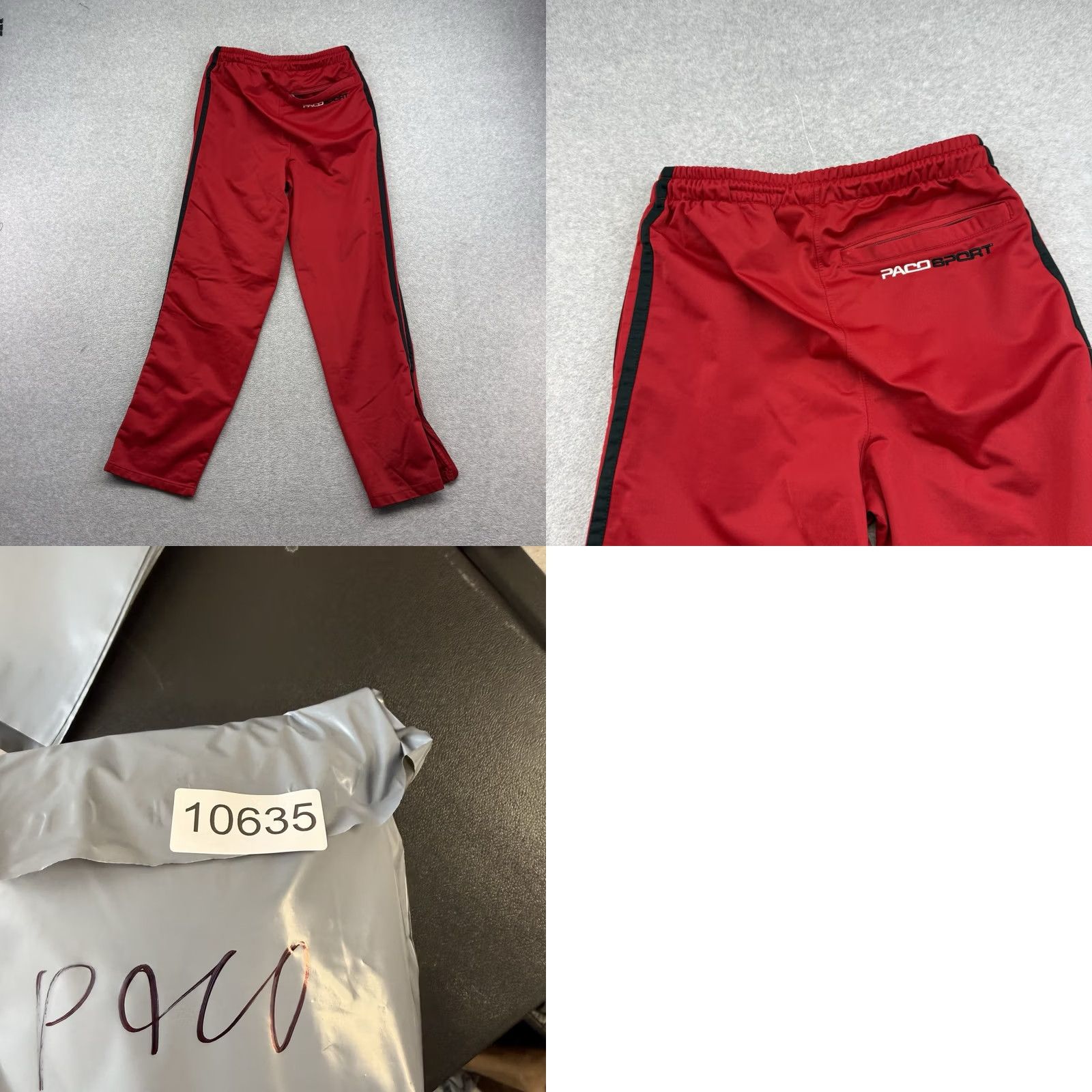 Vintage VINTAGE Paco Sport Track Pants Red Ankle Zip Baggy M Men’s Wide-Leg Athletic Size US 31 - 8 Thumbnail