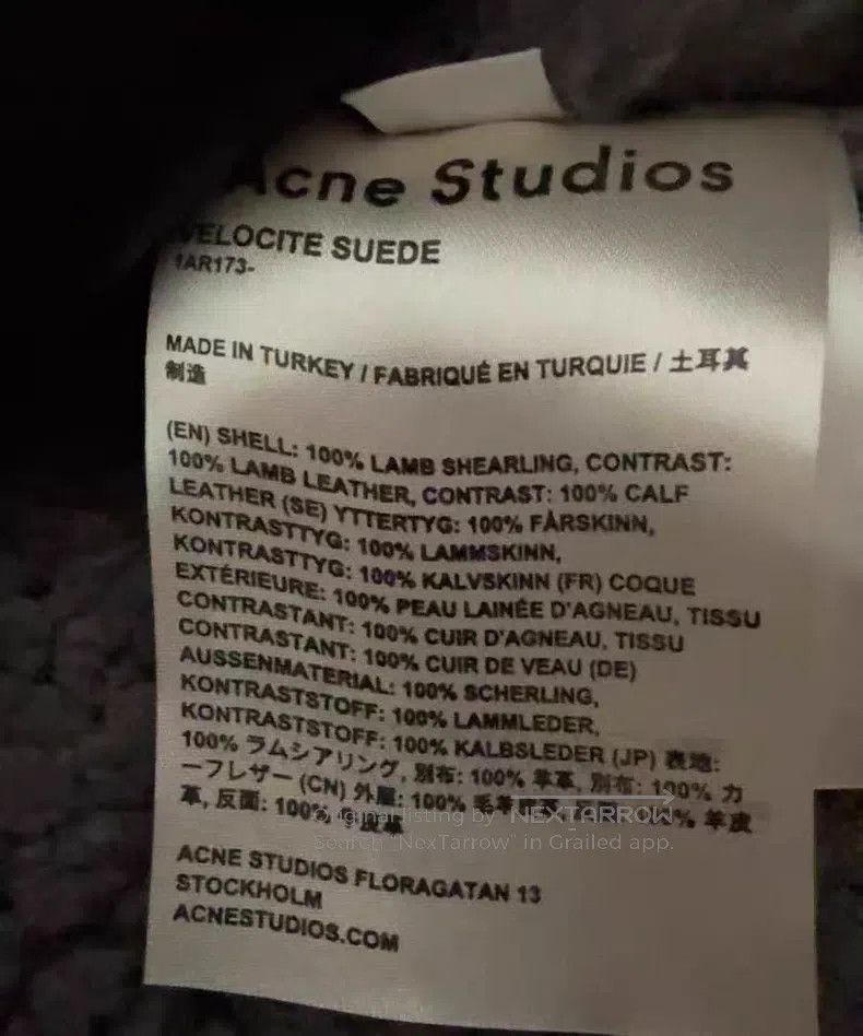 Acne Studios Acne Studios Black biker-style shearling jacket with gray Size 4XL / US 24-26 - 7 Thumbnail