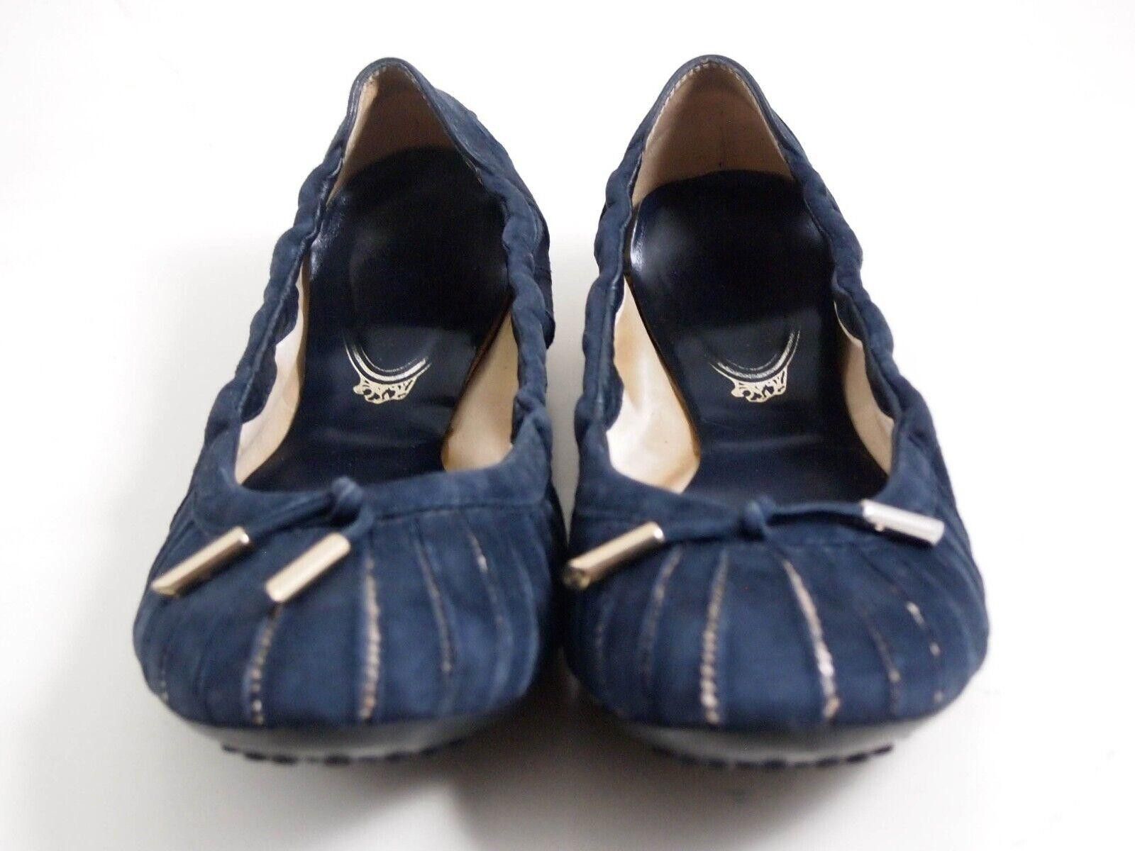 Tod's Tod's Ballet Flat Blue Suede Gold Sequins EU 37.5 US 7.5 Size US 7.5 / IT 37.5 - 3 Thumbnail