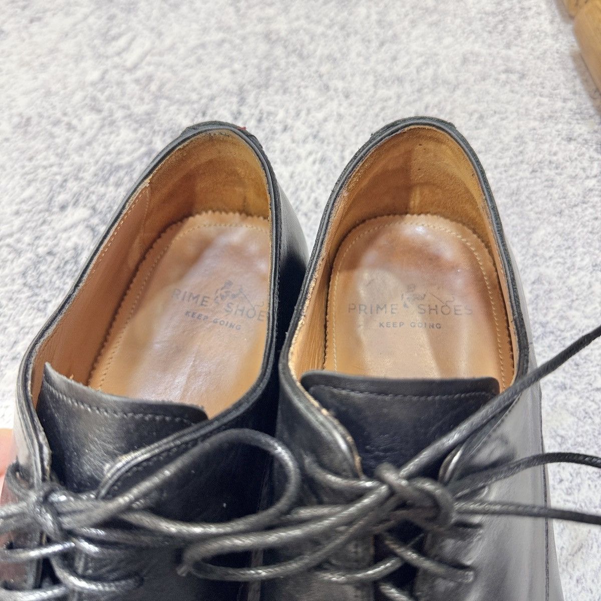 Handmade Prime Shoes Black Welted Leather Derbies US8.5 UK7.5 EU41.5 Size US 8.5 / EU 41-42 - 12 Thumbnail