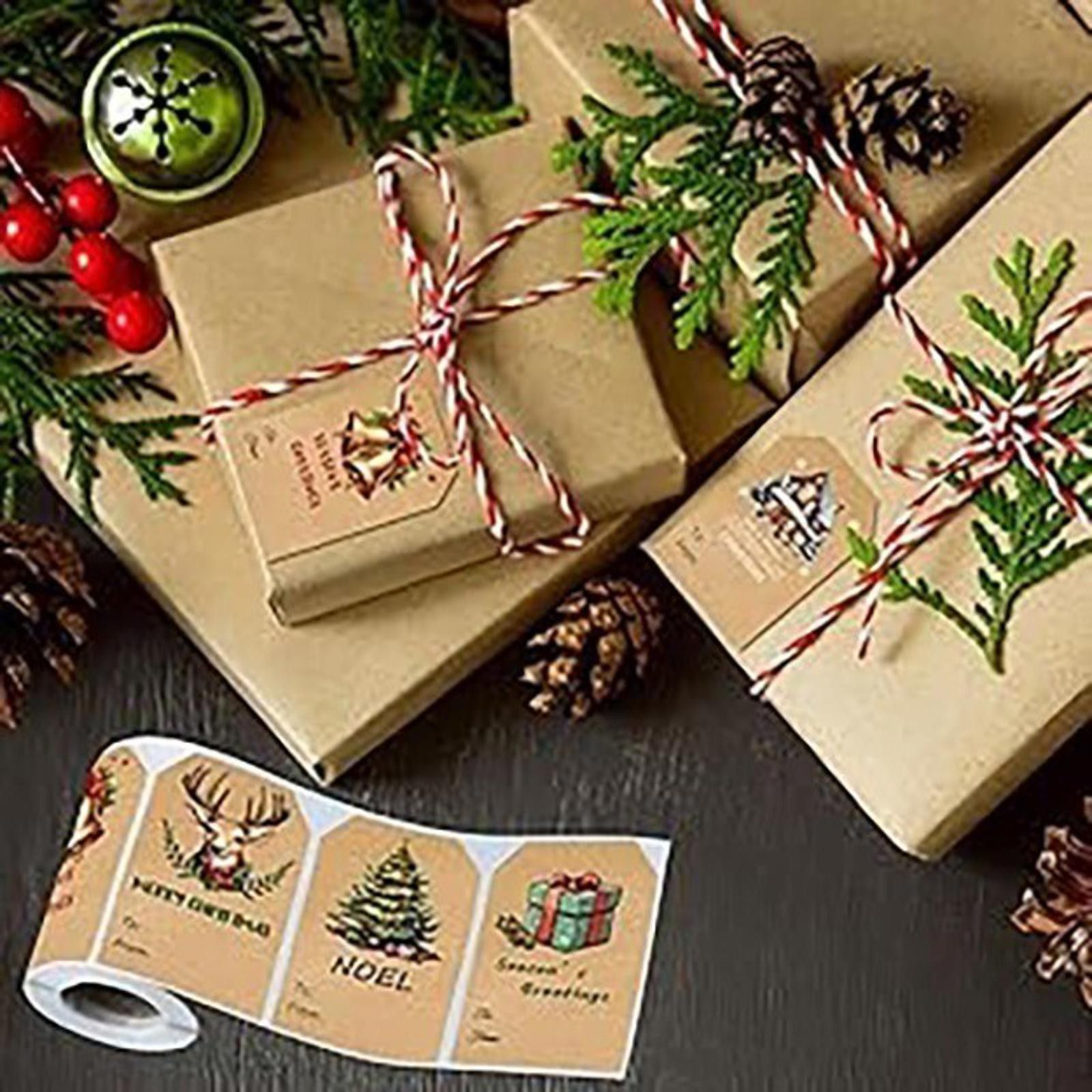 The Unbranded Brand Christmas Sticker Tags Self Adhesive Set of 120 Large 2"x3" Size ONE SIZE - 5 Thumbnail