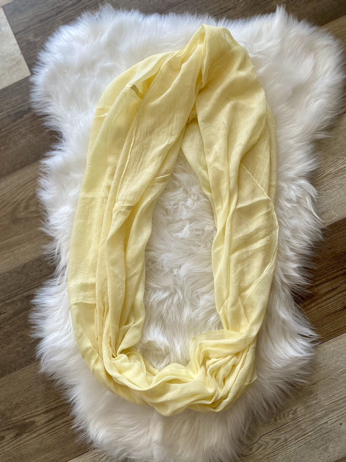 Vintage VINTAGE SOLID YELLOW COTTON PULLOVER SCARF Size ONE SIZE - 4 Thumbnail