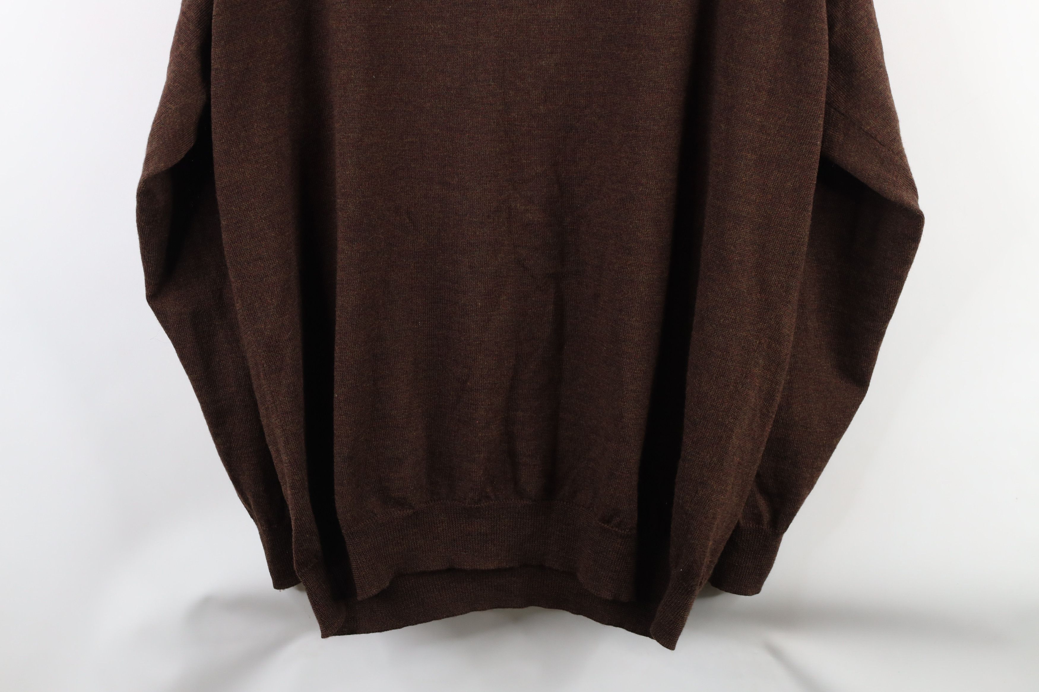 Jos. A. Bank × Vintage Jos A Bank Merino Wool Knit Collared Pullover Sweater Brown Size US XXL / EU 58 / 5 - 8 Thumbnail