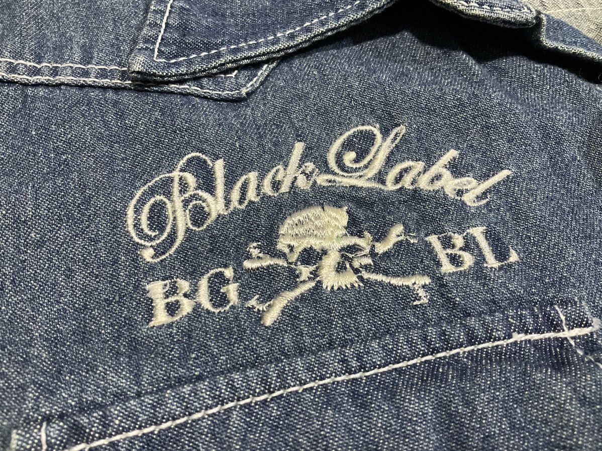 Hysteric Glamour × If Six Was Nine × Japanese Brand 🔥Sick Y2K Berning Sho Skull Denim Shirt Black Label Size US M / EU 48-50 / 2 - 5 Thumbnail