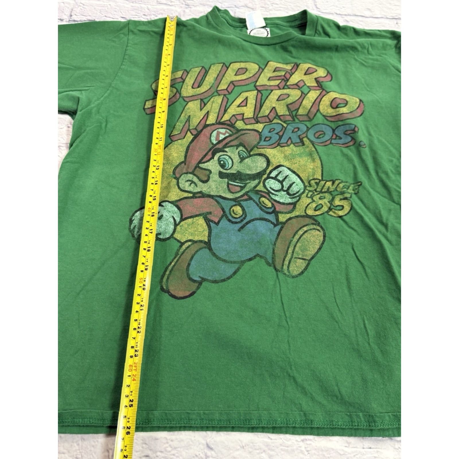 Nintendo Super Mario Bros Since 85’ T-Shirt Men’s XL Green Nintendo Official EUC Size US XL / EU 56 / 4 - 6 Thumbnail