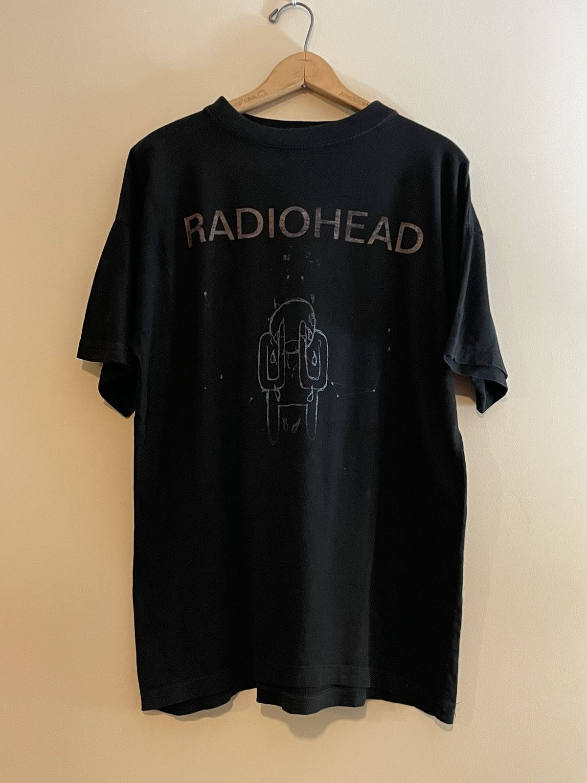 image of Vintage 2001 Radiohead Parking Lot Shirt in Black, Men's (Size XL)