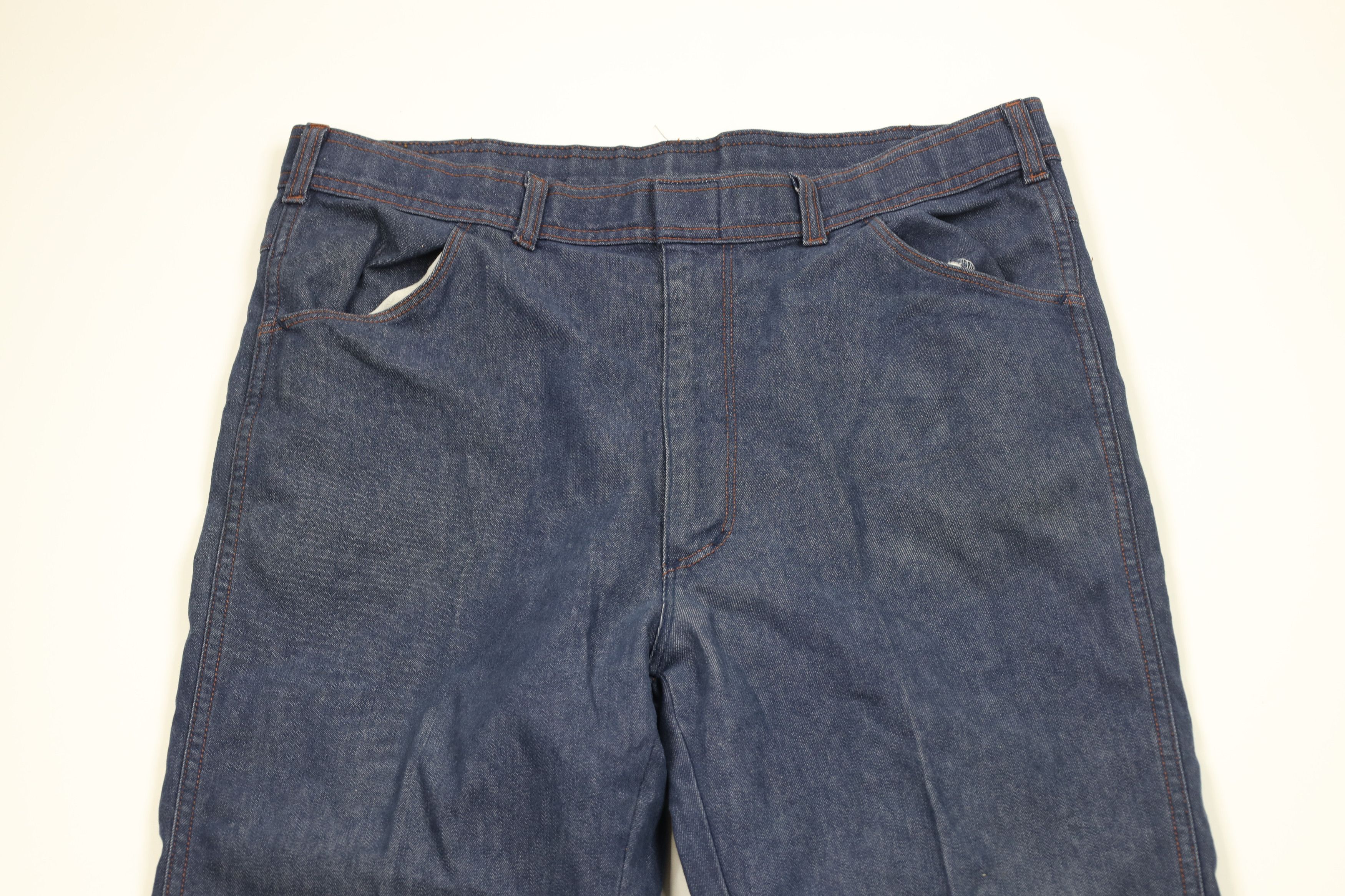 Vintage Vintage 70s Streetwear Wide Leg Bell Bottoms Denim Jeans USA Size US 38 / EU 54 - 2 Thumbnail