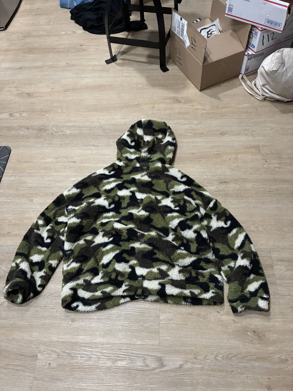 Other Plush Texture Camo Hoodie - Size XL Size US XL / EU 56 / 4 - 2 Thumbnail