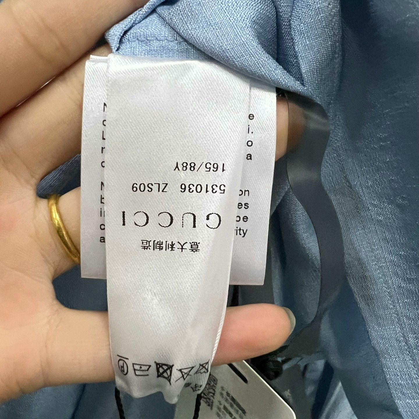 Gucci Gucci Blue Collared Shirt Size 40 Size US XXS / EU 40 - 4 Thumbnail