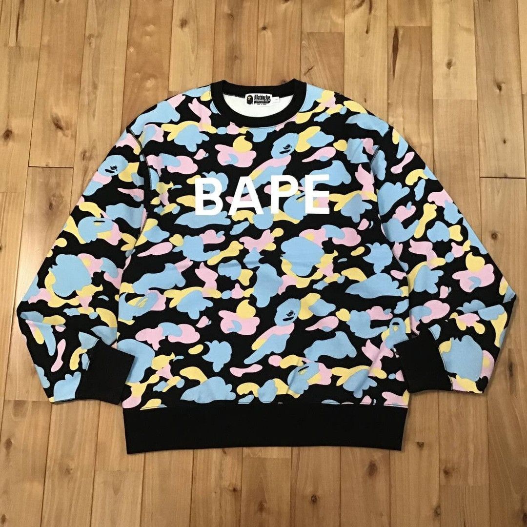 Bape BAPE cotton candy camo sweat shirt multi camo a bathing ape Size US L / EU 52-54 / 3 - 1 Thumbnail