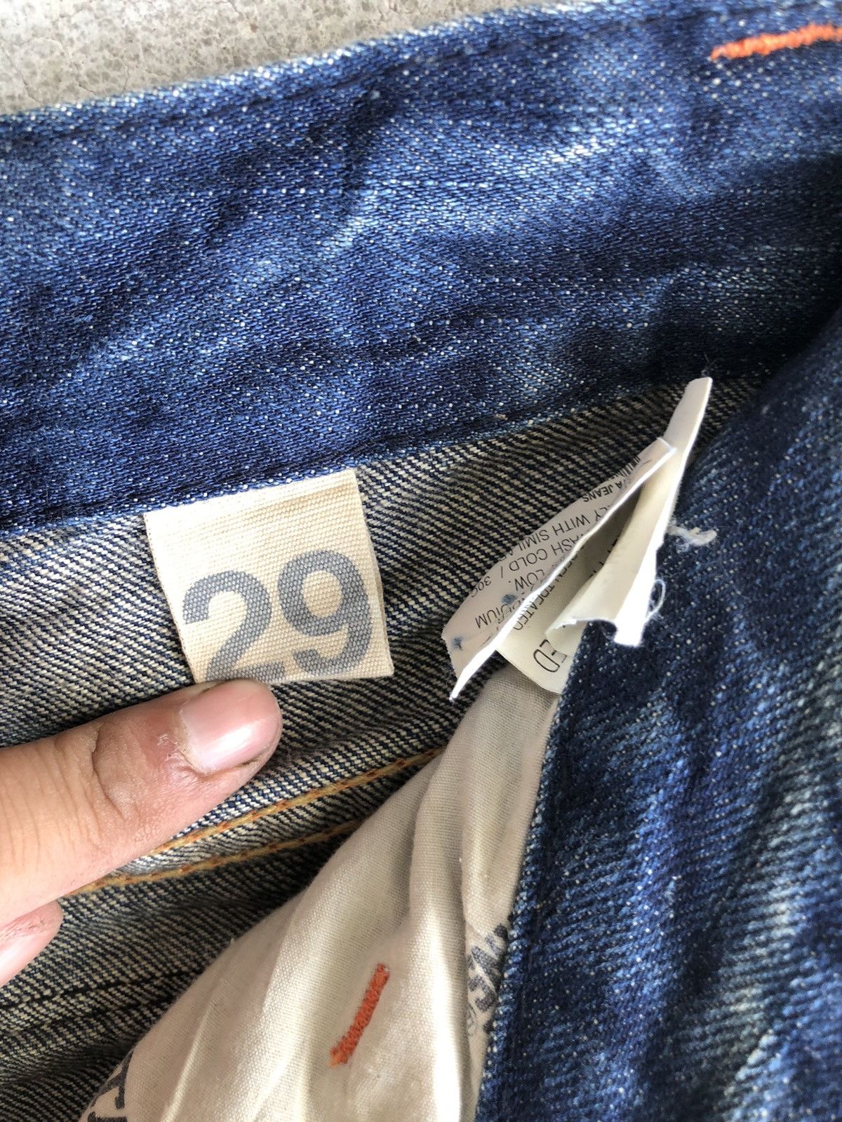Japanese Brand Yoshitomo Nara Lolita Distressed Jeans Punk Style Blue Size US 31 - 14 Thumbnail