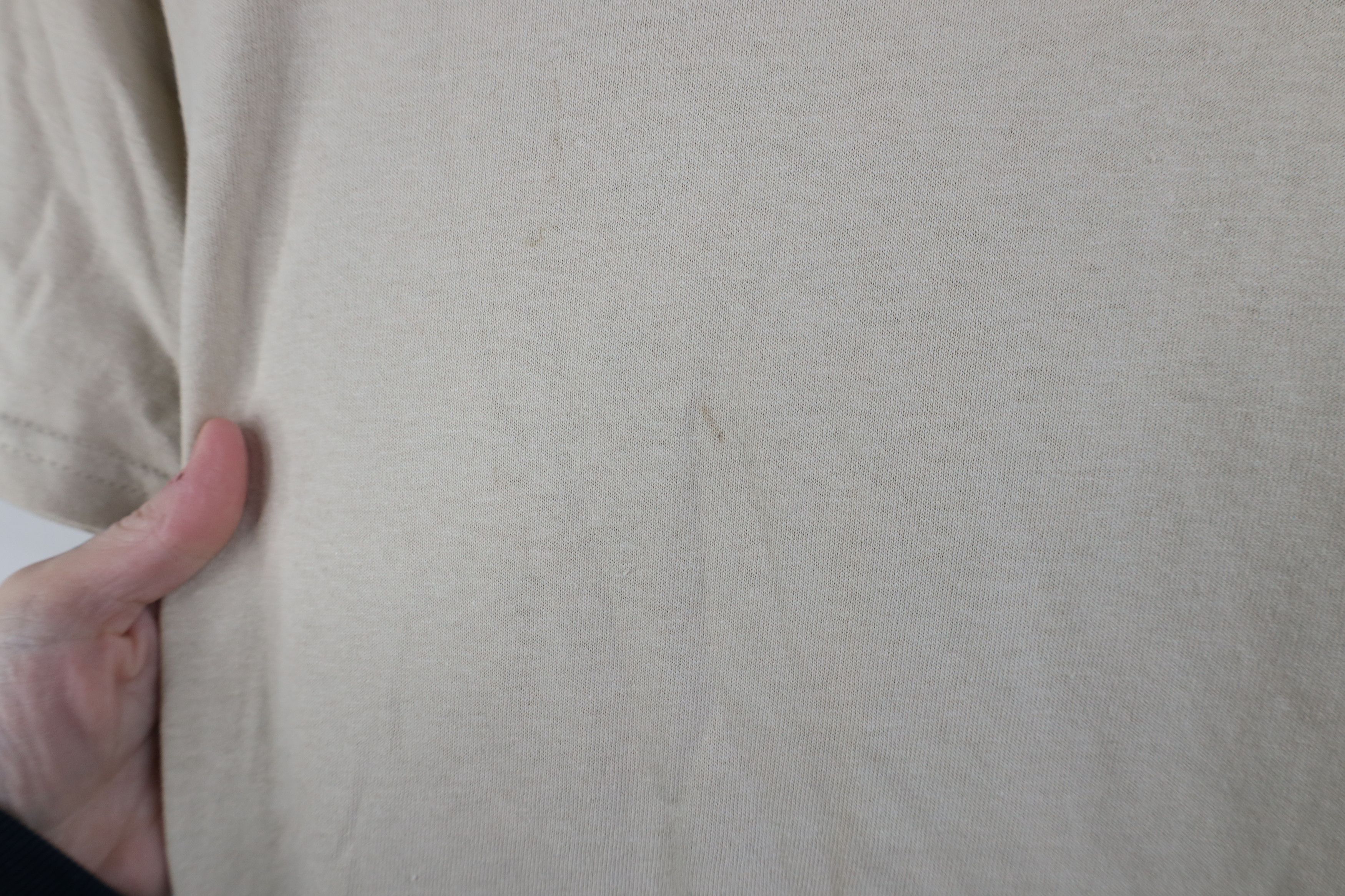 Vintage Vintage Y2K Streetwear Heavyweight Cotton T-Shirt Beige Tan Size US S / EU 44-46 / 1 - 5 Thumbnail