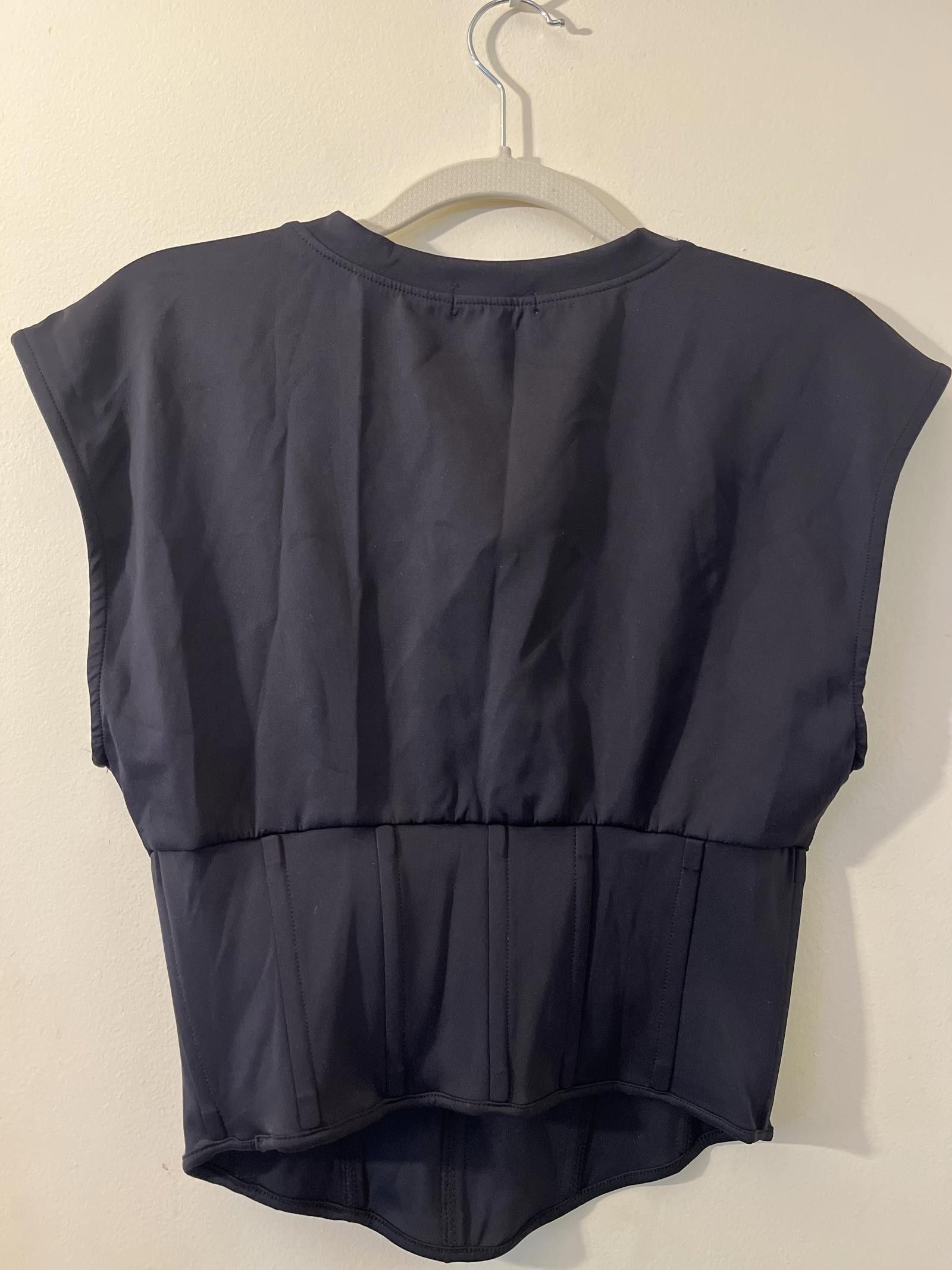 Designer Good American Women's Black Crop Top - Size 2 Size M / US 6-8 / IT 42-44 - 2 Thumbnail