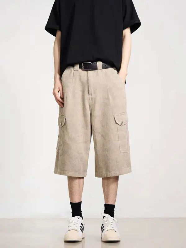 Japanese Brand VIBE Baggy cargo shorts with casual pocket design Size US 32 / EU 48 - 8 Thumbnail