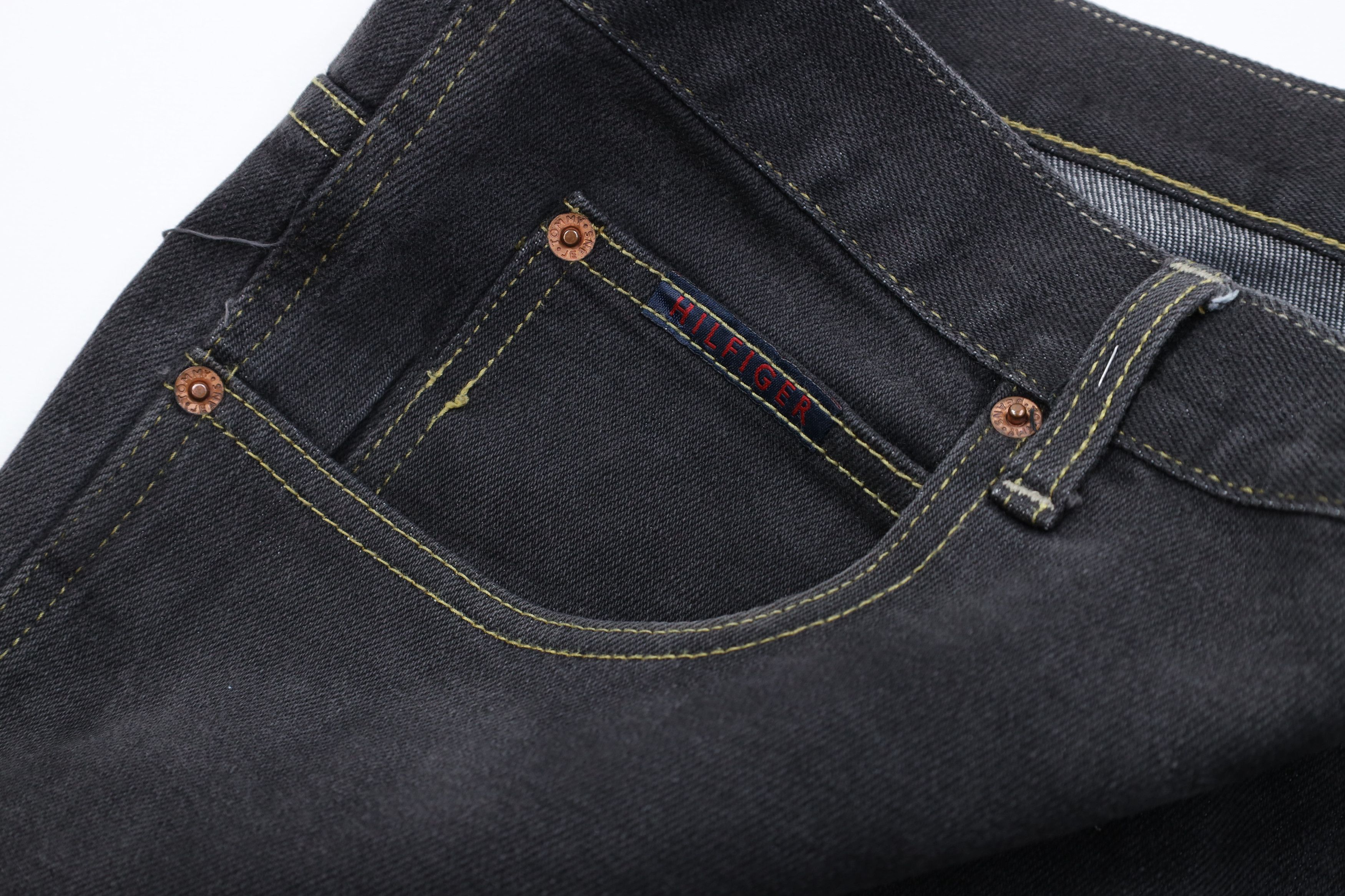 Tommy Hilfiger Vintage 90s Tommy Hilfiger Fit Wide Leg Denim Jeans Black Size US 40 / EU 56 - 9 Thumbnail
