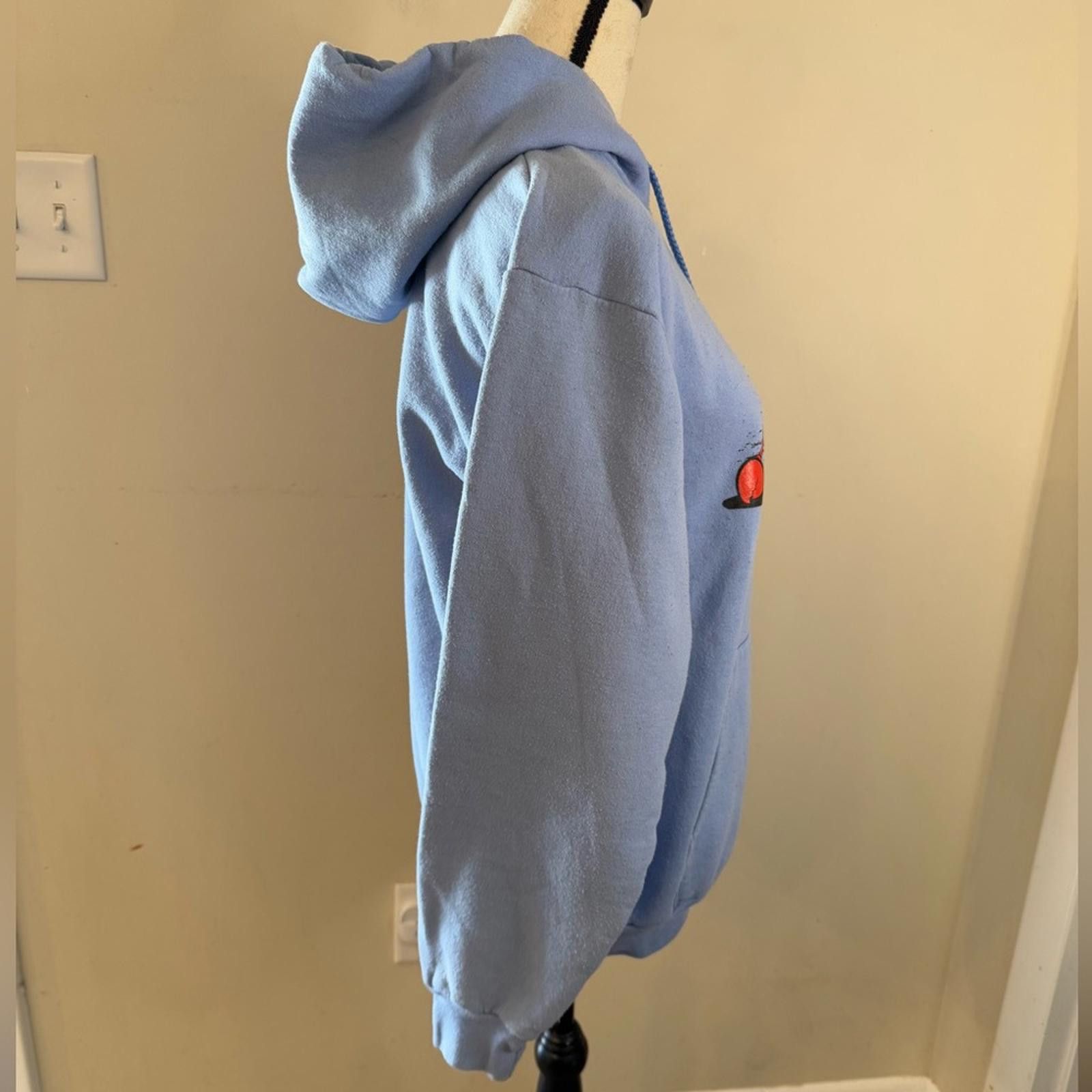 Other Port and Company blue funny graphic hoodie sweatshirt SZ SM Size S / US 4 / IT 40 - 3 Thumbnail