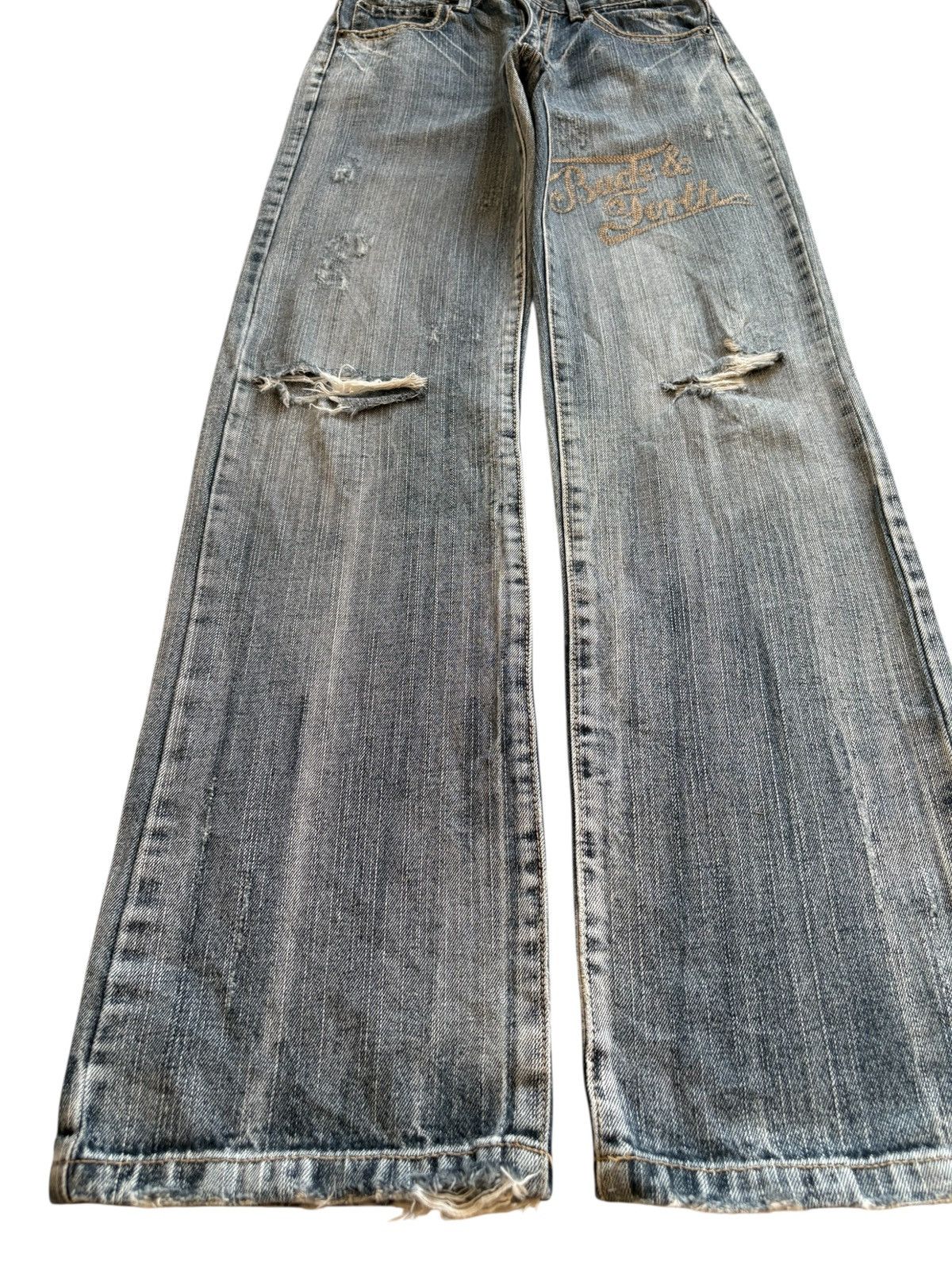 Japanese Brand Vintage Japanese Brand Faded Wash Distressed Rip Loose Jean Size US 27 - 6 Thumbnail