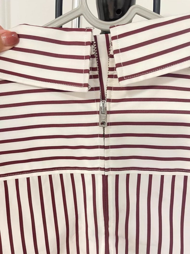 Alexander Wang Alexanderwang Striped Crop Shirt- Size M / US 6-8 / IT 42-44 - 3 Thumbnail