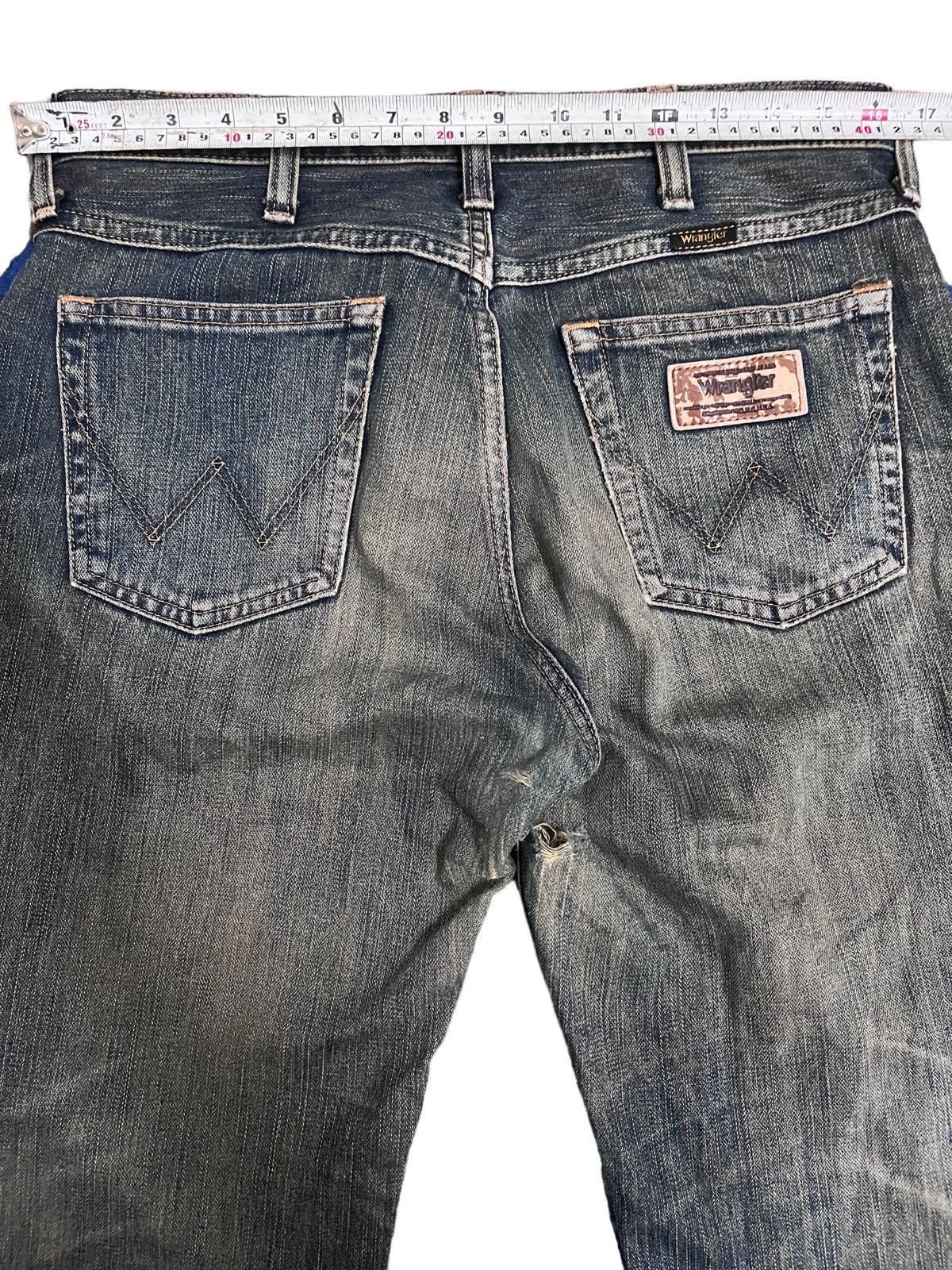 Vintage × Wrangler Vintage Wrangler Mudwsh Distressed Style Jeans Size US 32 / EU 48 - 9 Thumbnail