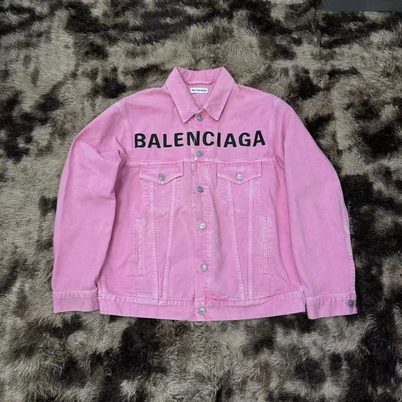 【関税＆送料込み】Balenciaga Pink Cotton Denim Jacket Balenciaga Balenciaga pink denim jacket | Grailed