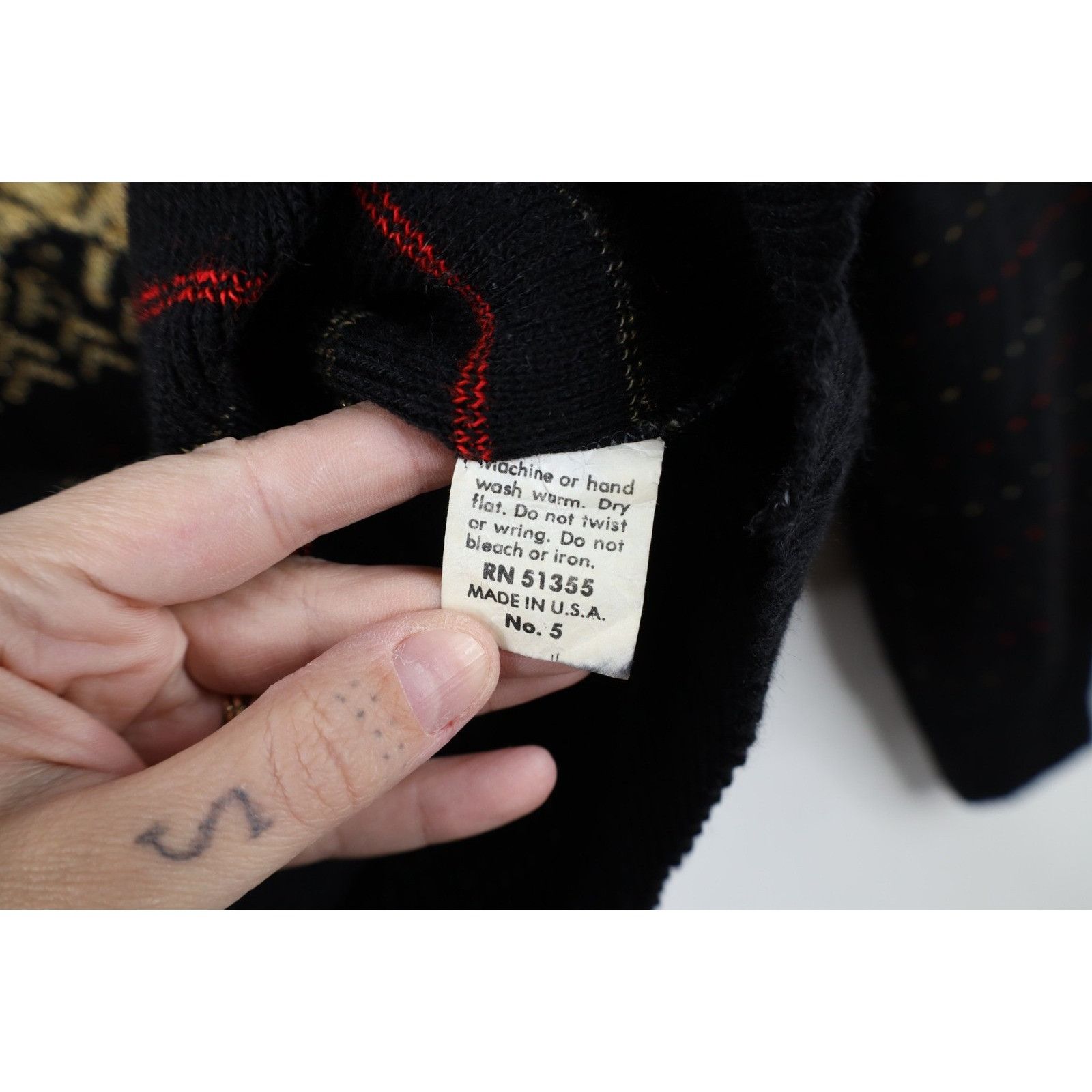 Vintage Vintage 70s Streetwear Fair Isle Christmas Reindeer Sweater Size M / US 6-8 / IT 42-44 - 10 Thumbnail