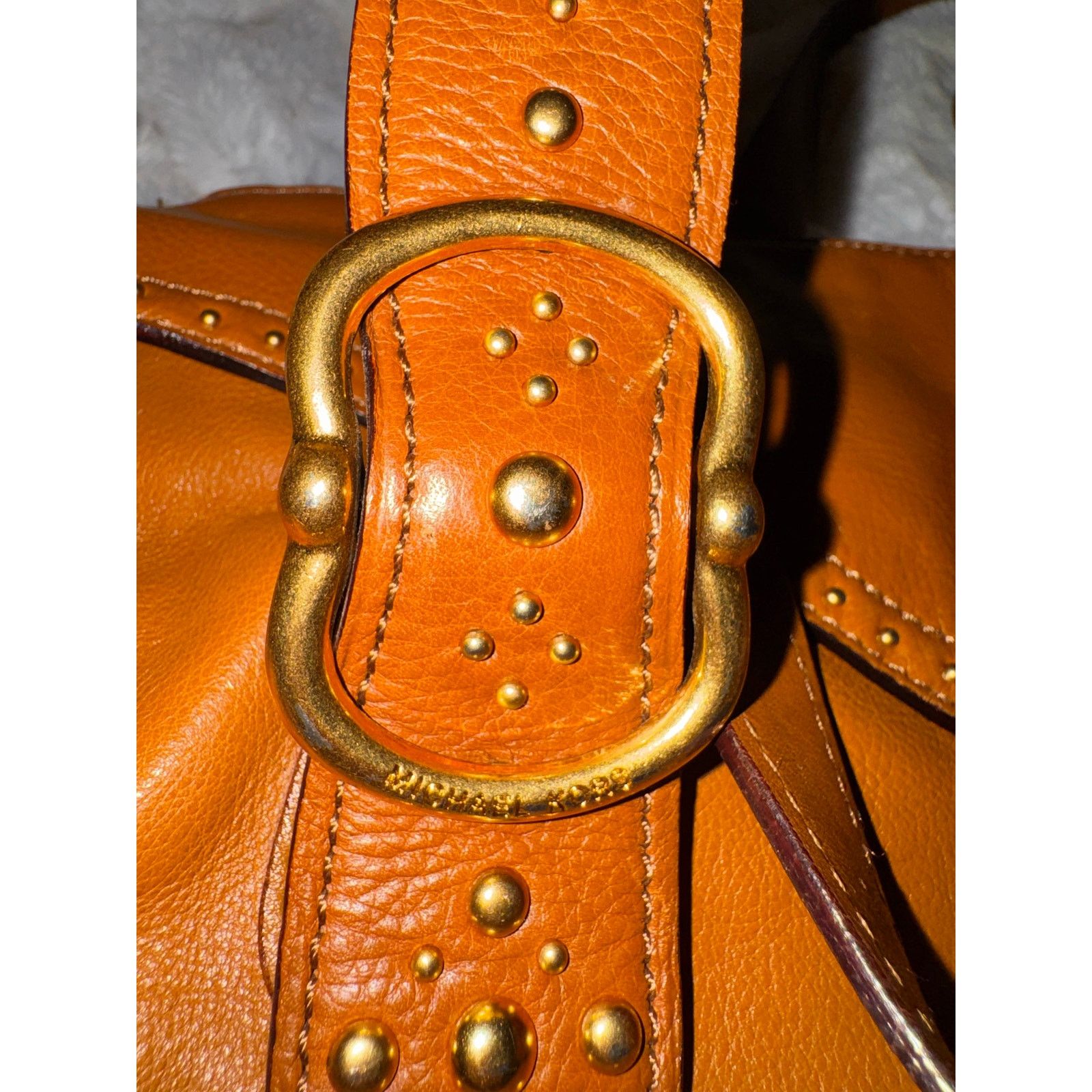 Coach Michael Kors Studded Leather Shoulder Bag Size ONE SIZE - 7 Thumbnail