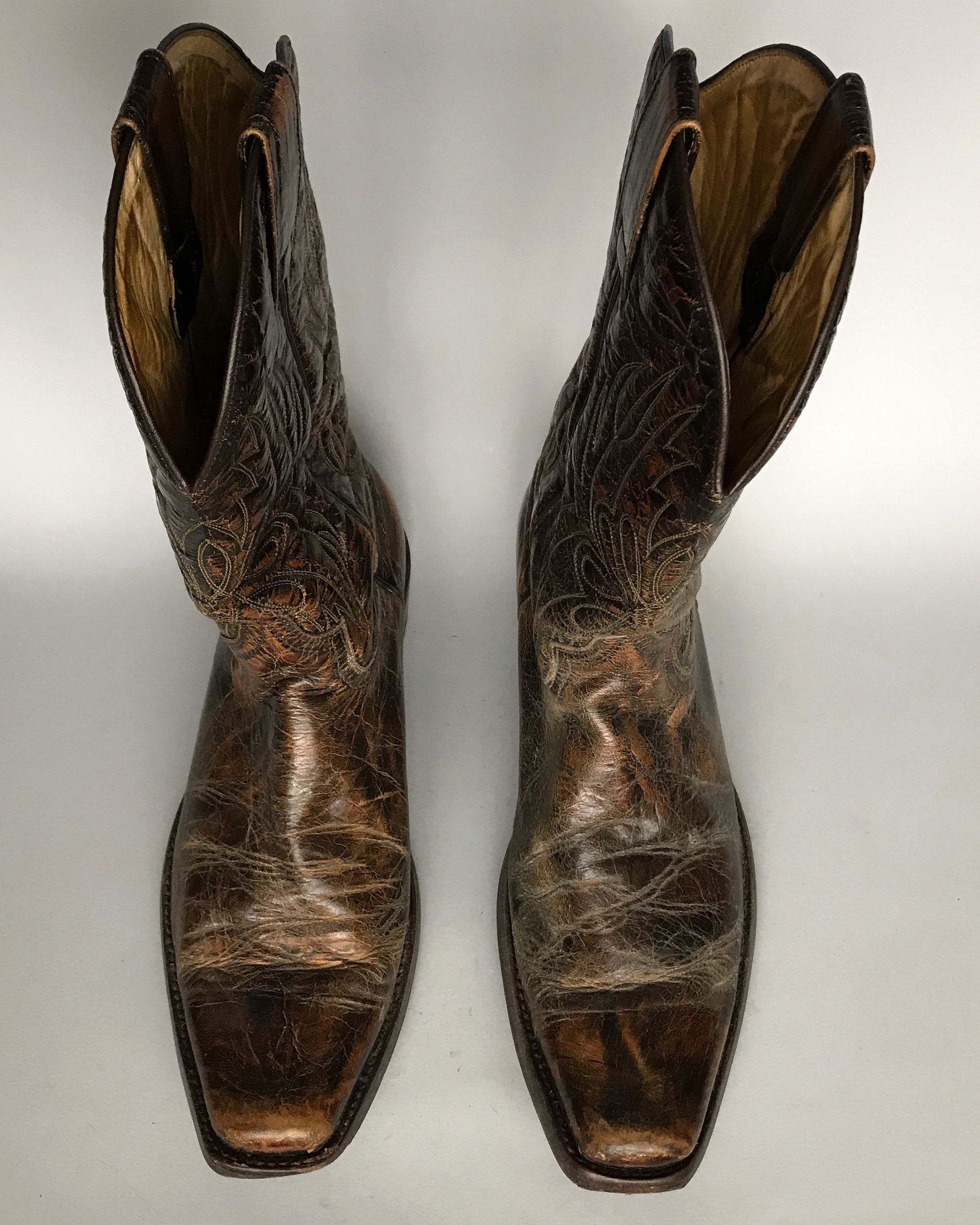 Cowboy Equipment SENDRA EMBROIDERED LEATHER WESTERN COWBOY BOOTS Size US 8.5 / EU 41-42 - 3 Thumbnail
