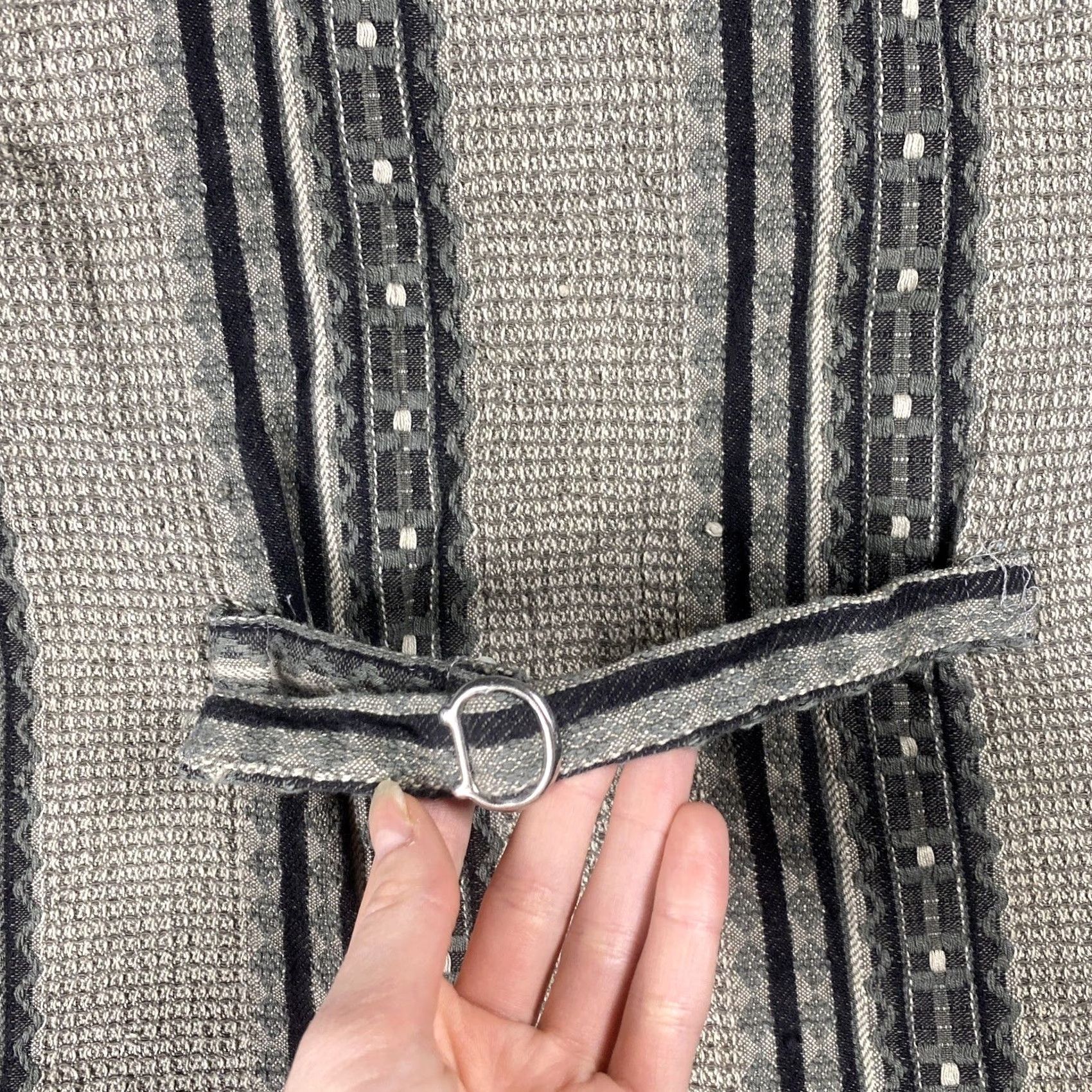 Vintage VINTAGE Yessica Vest Women L 60s 70s 100% Cotton Gray Hippie Boho Vest Womens Size L / US 10 / IT 46 - 7 Thumbnail