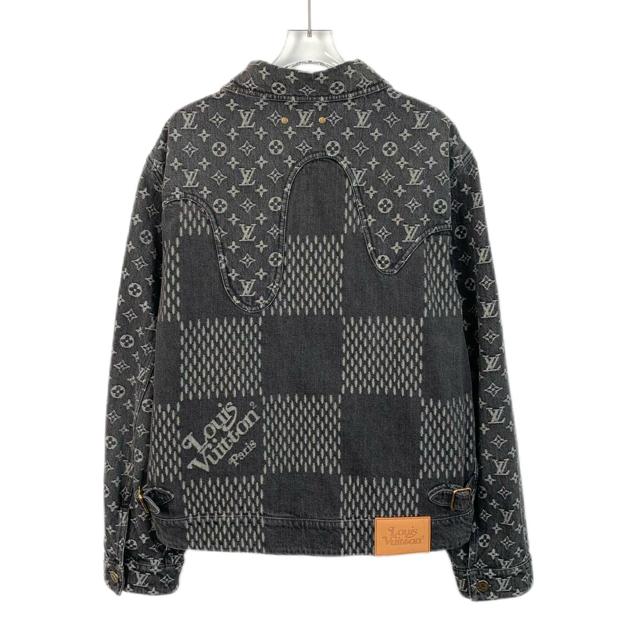 Louis Vuitton Louis Vuitton Monogram Denim Jacket Black & Grey Cotton Butt Size US M / EU 48-50 / 2 - 2 Thumbnail